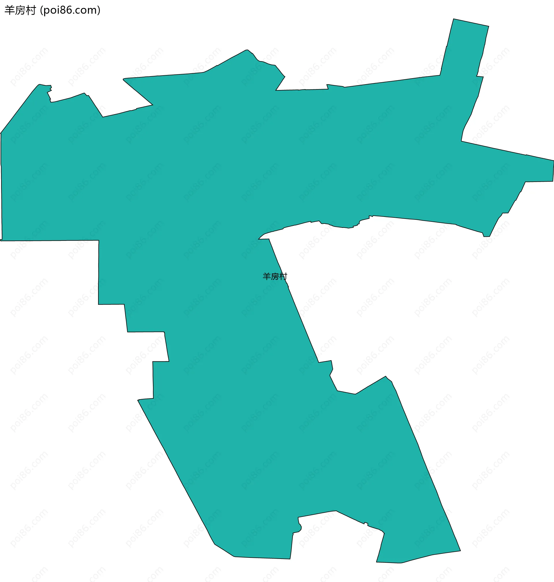 羊房村边界地图