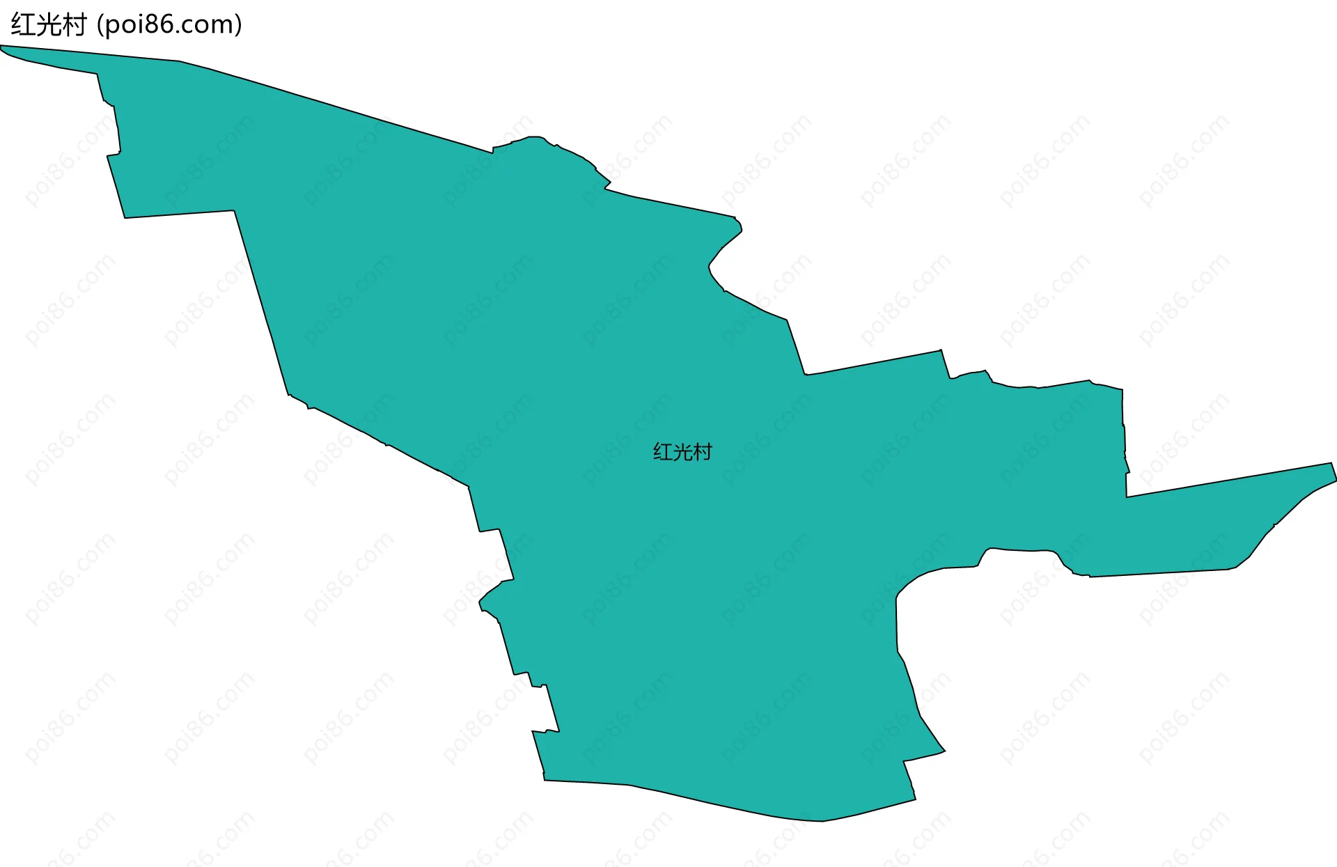 红光村边界地图
