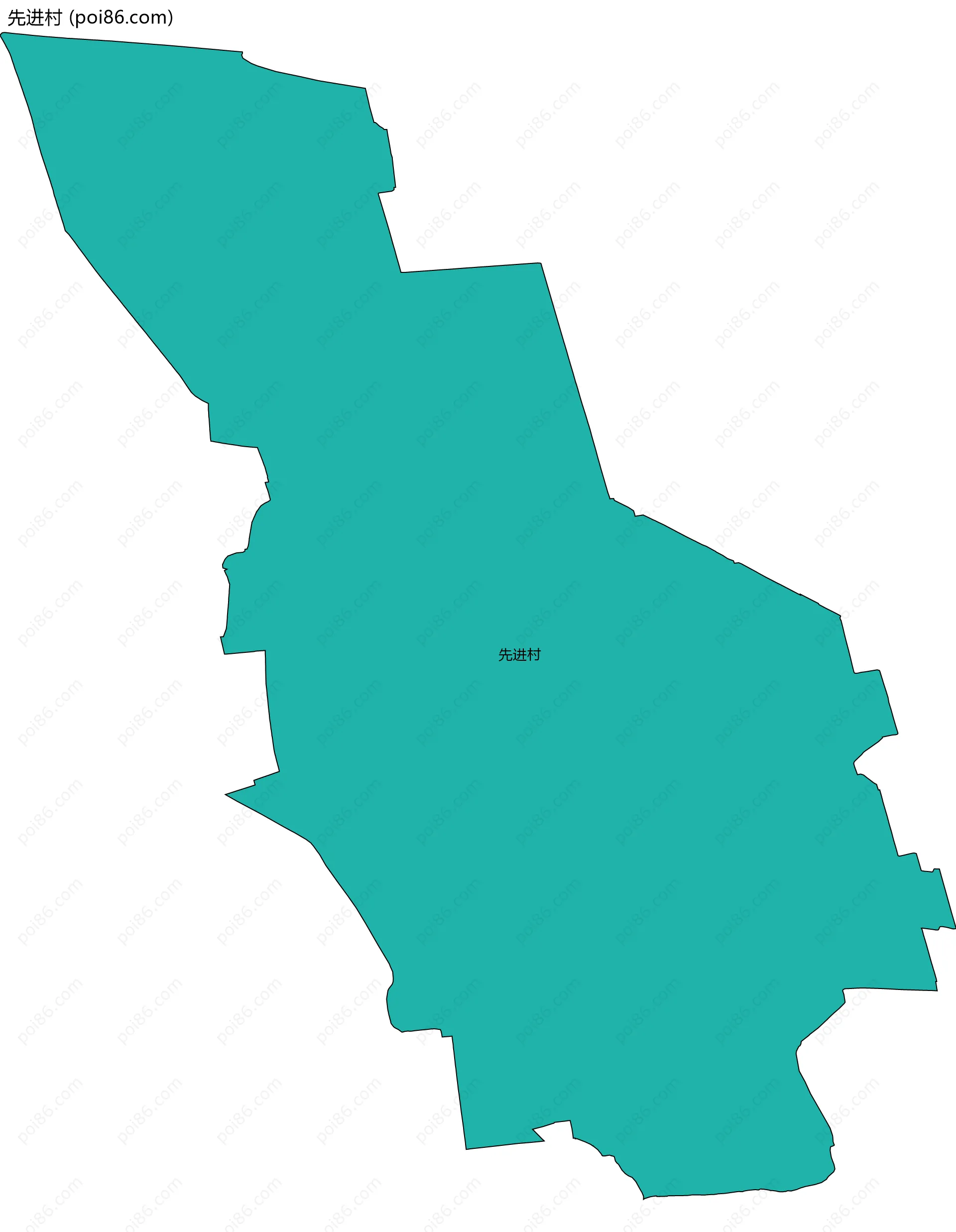 先进村边界地图