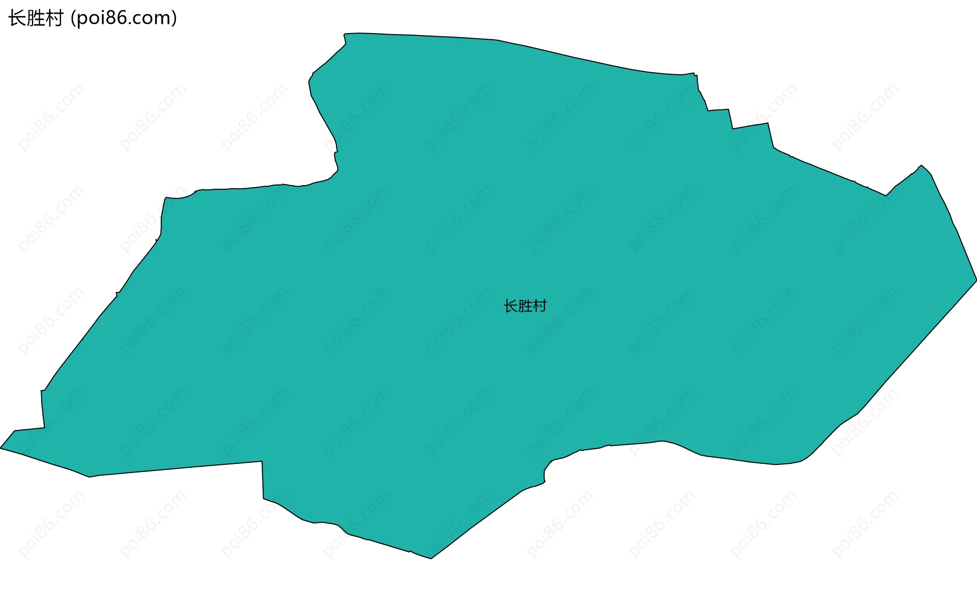长胜村边界地图