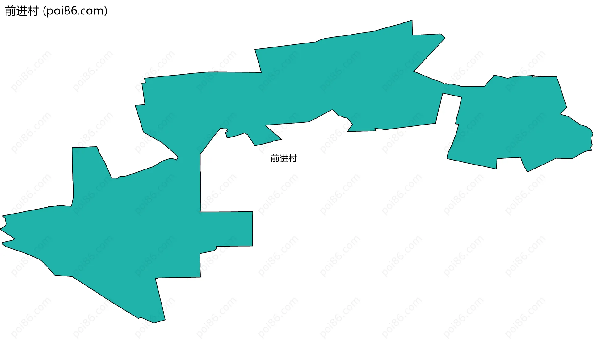 前进村边界地图