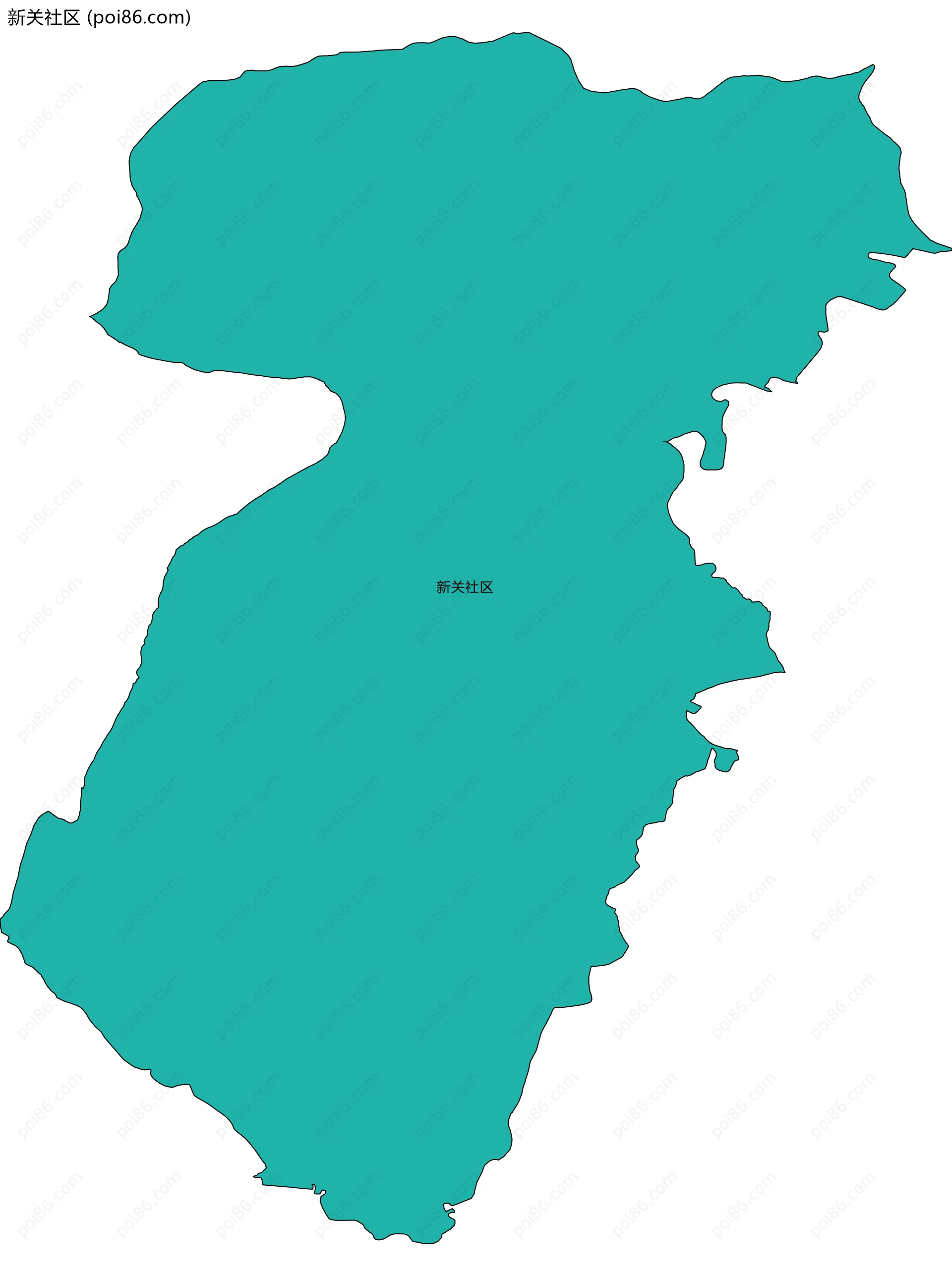 新关社区边界地图
