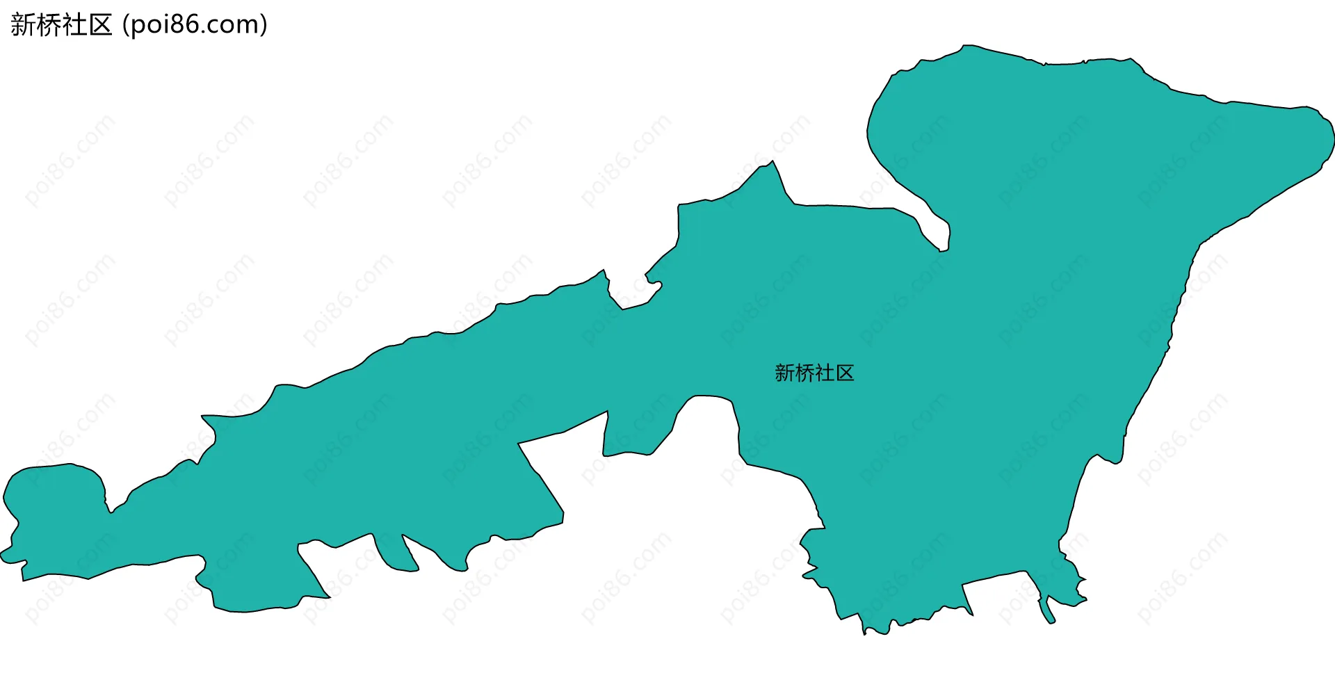 新桥社区边界地图