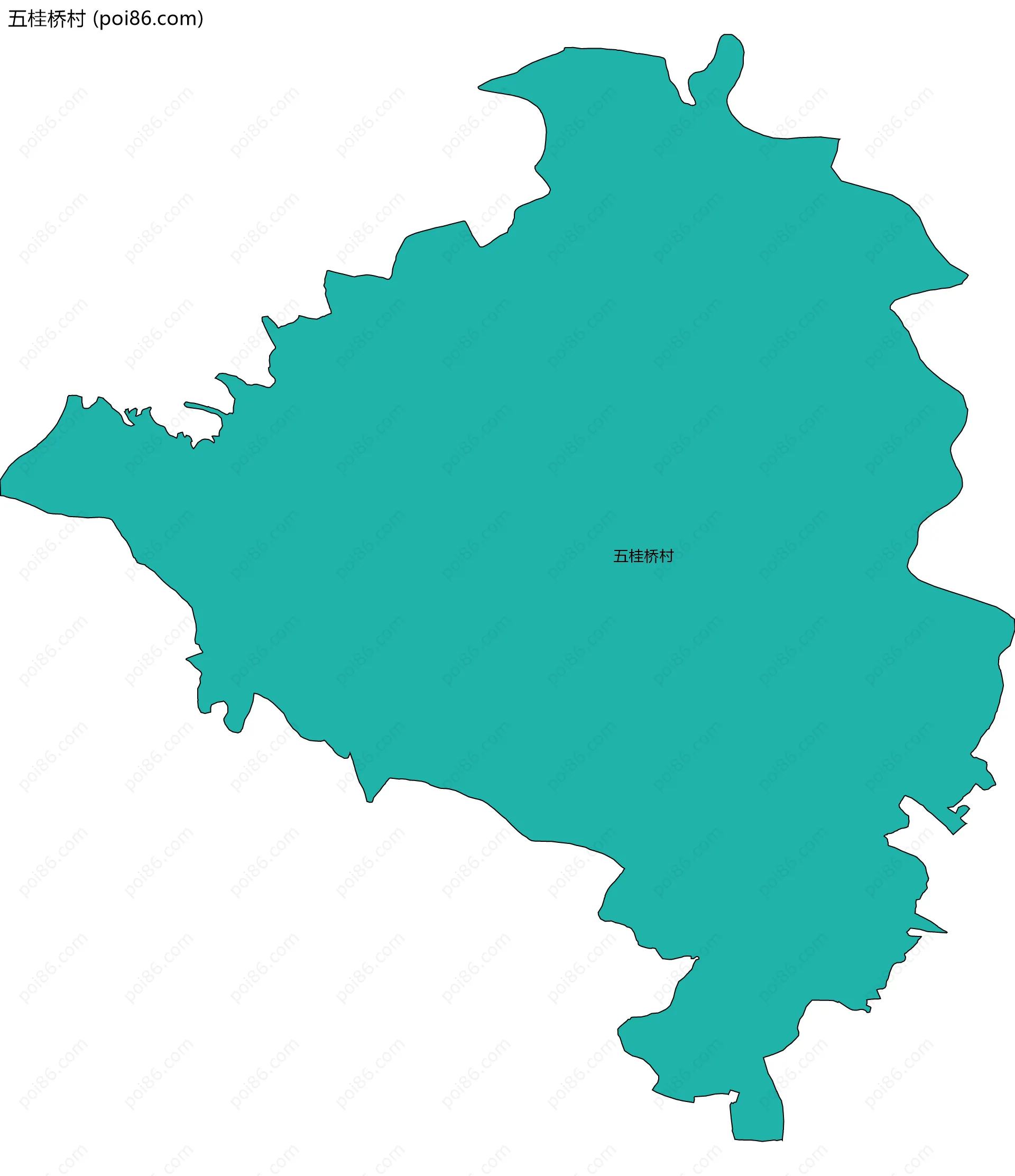 五桂桥村边界地图