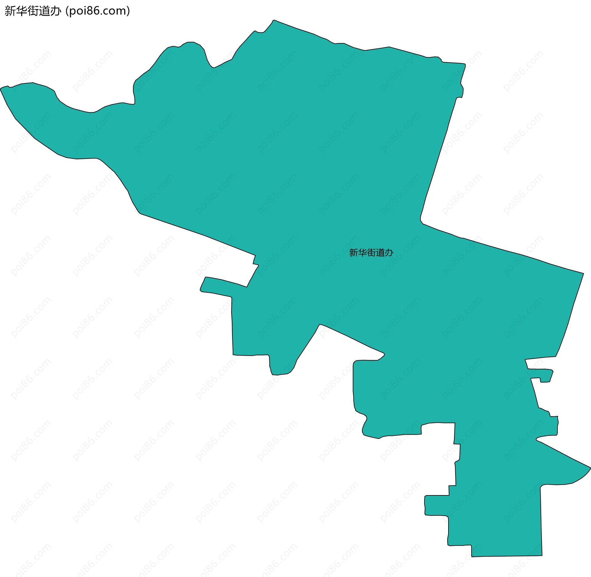 新华街道办边界地图