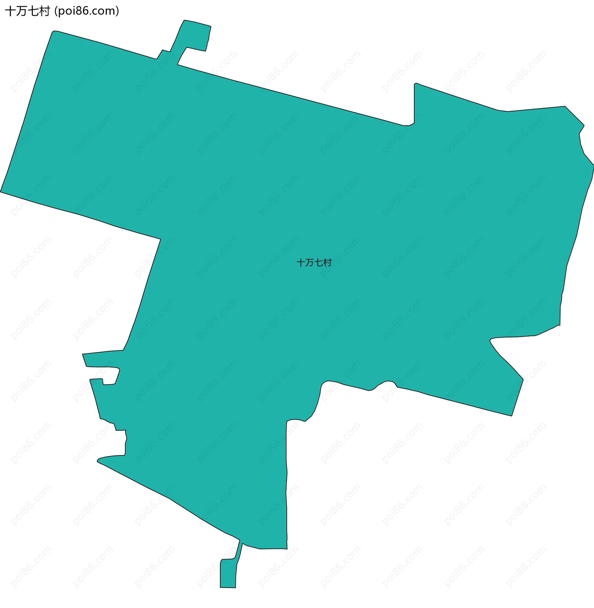 十万七村边界地图