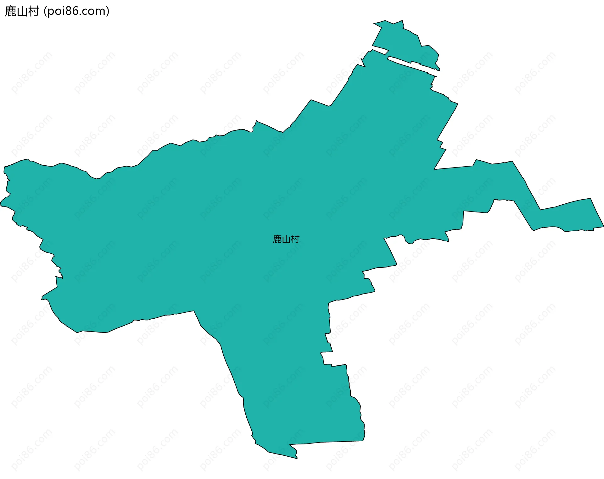 鹿山村边界地图