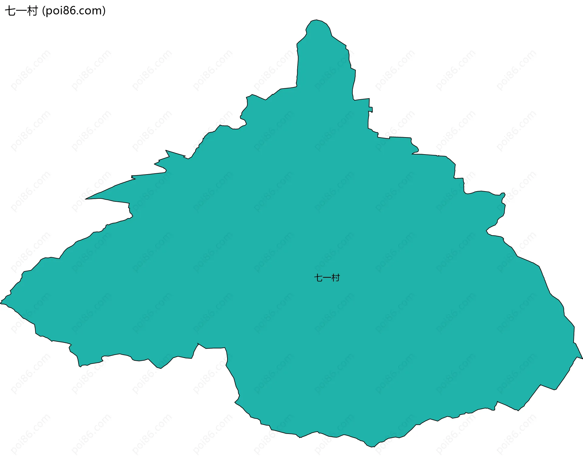 七一村边界地图