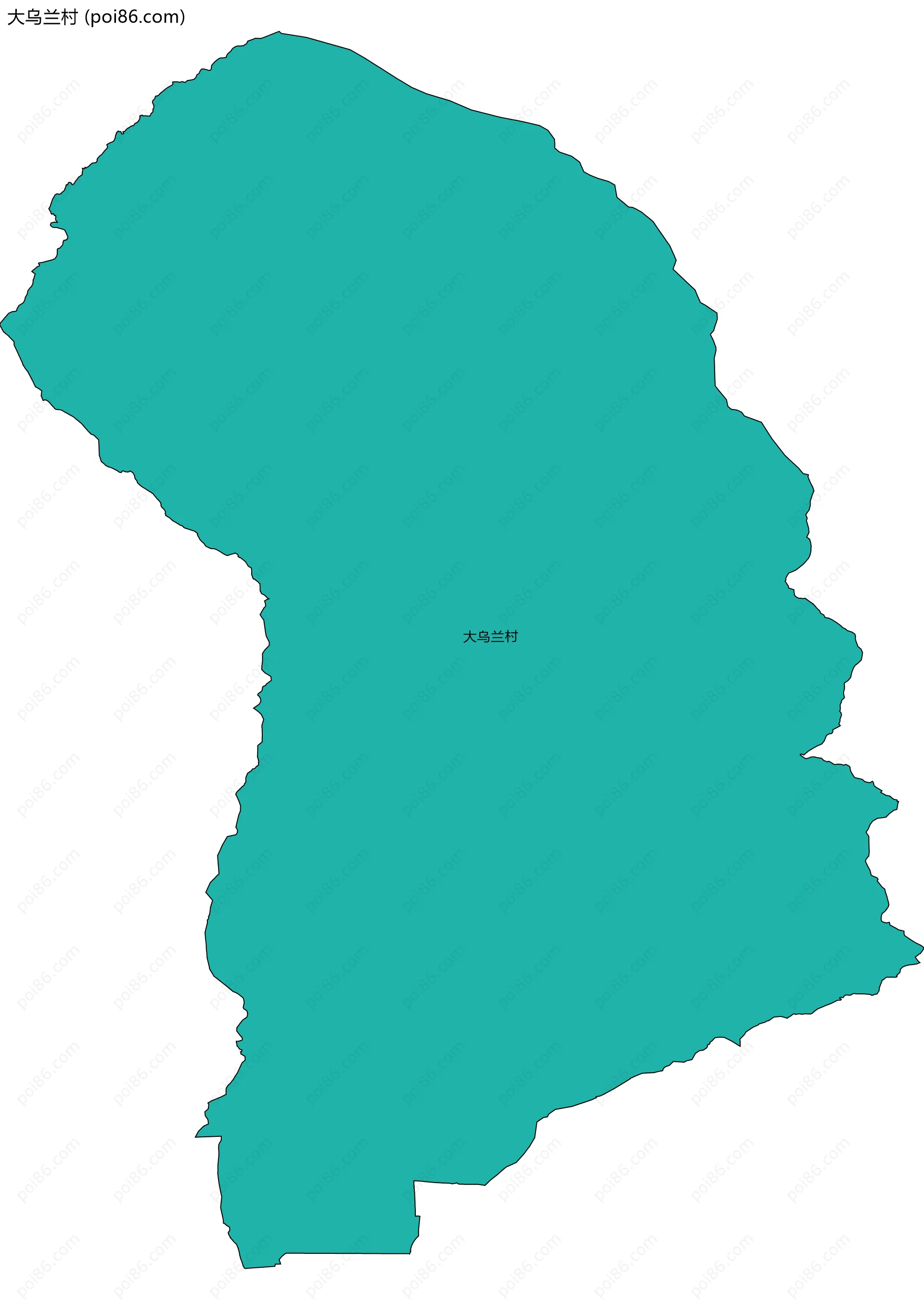 大乌兰村边界地图