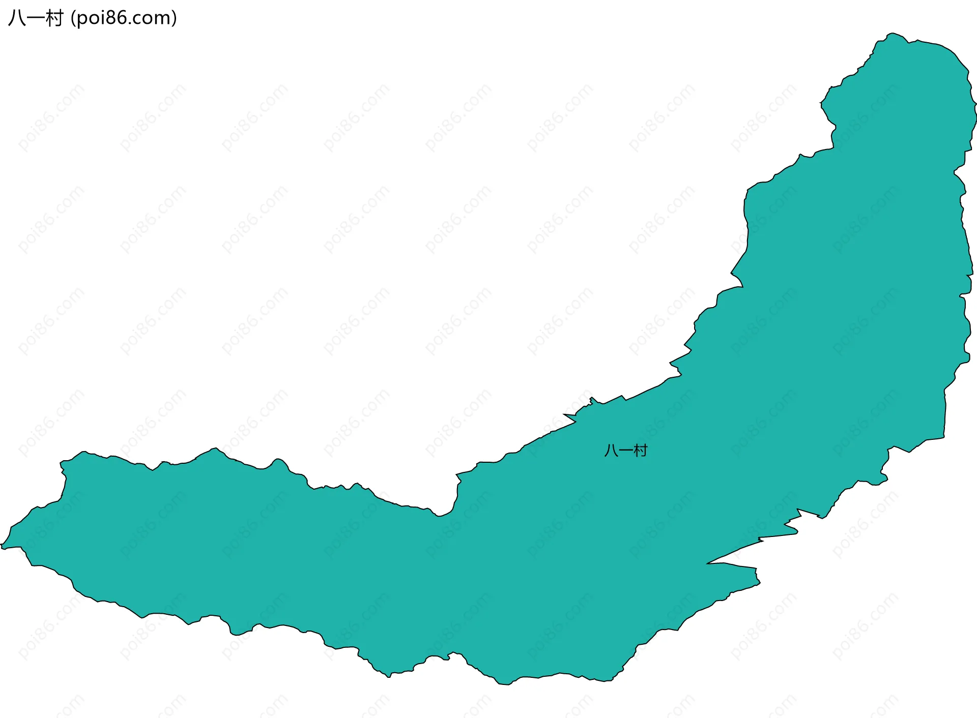 八一村边界地图