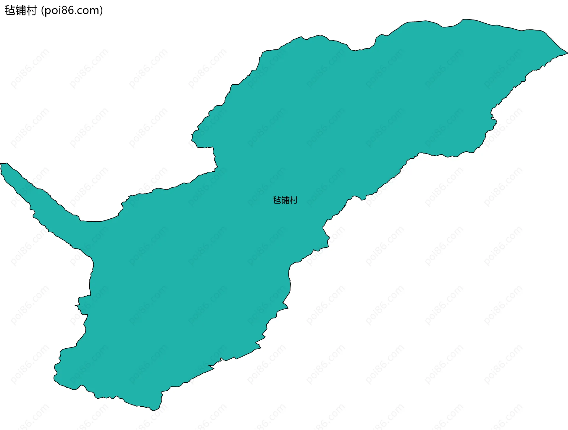 毡铺村边界地图