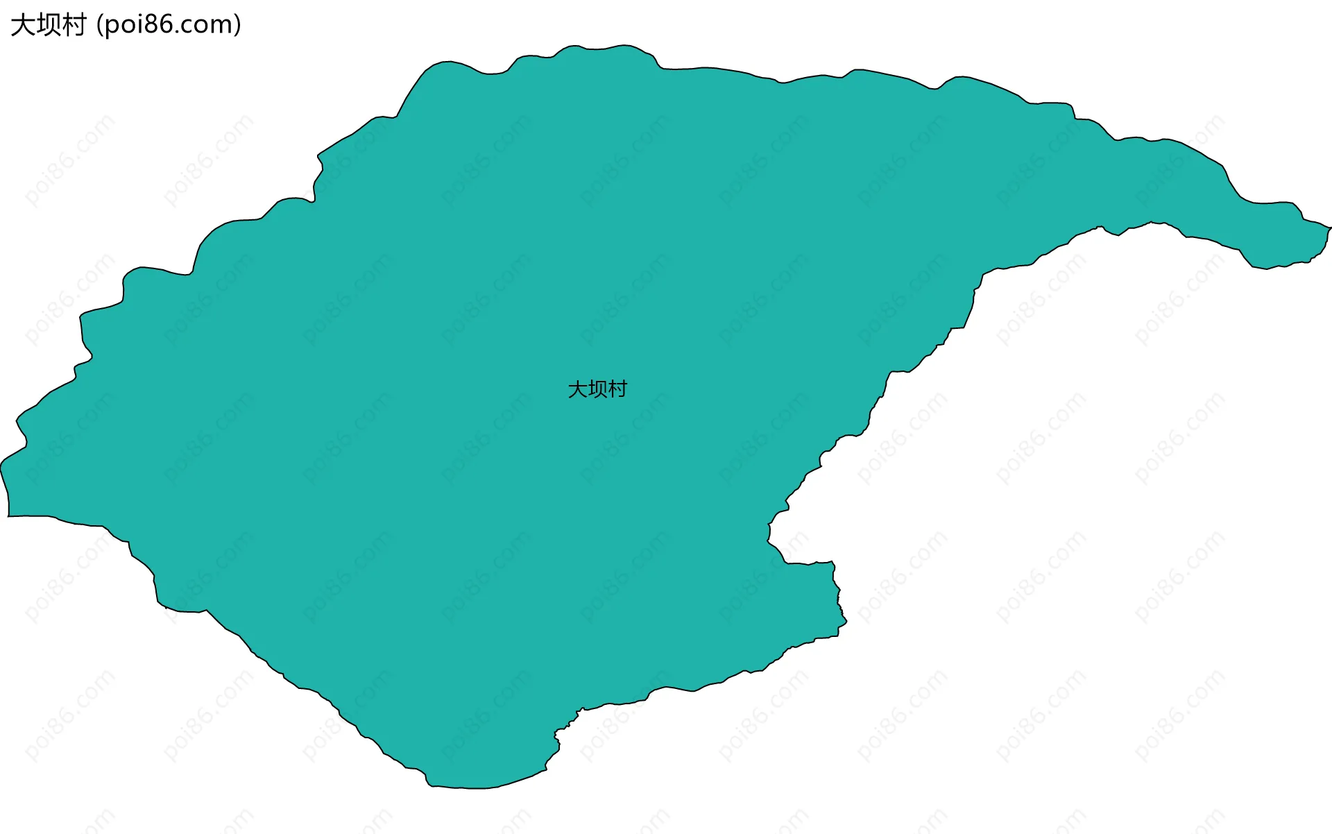 大坝村边界地图