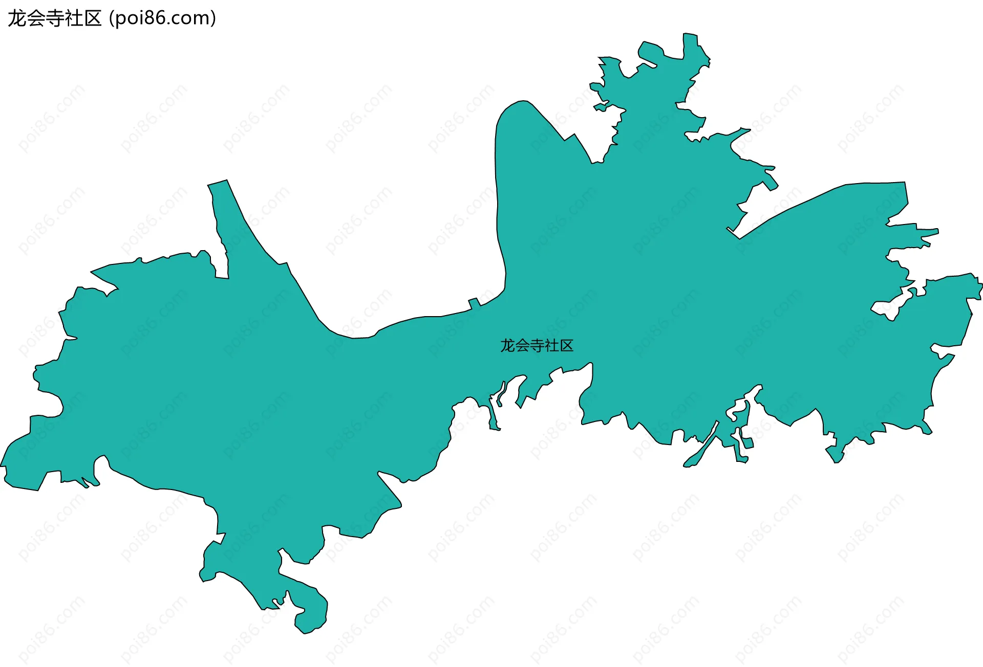 龙会寺社区边界地图