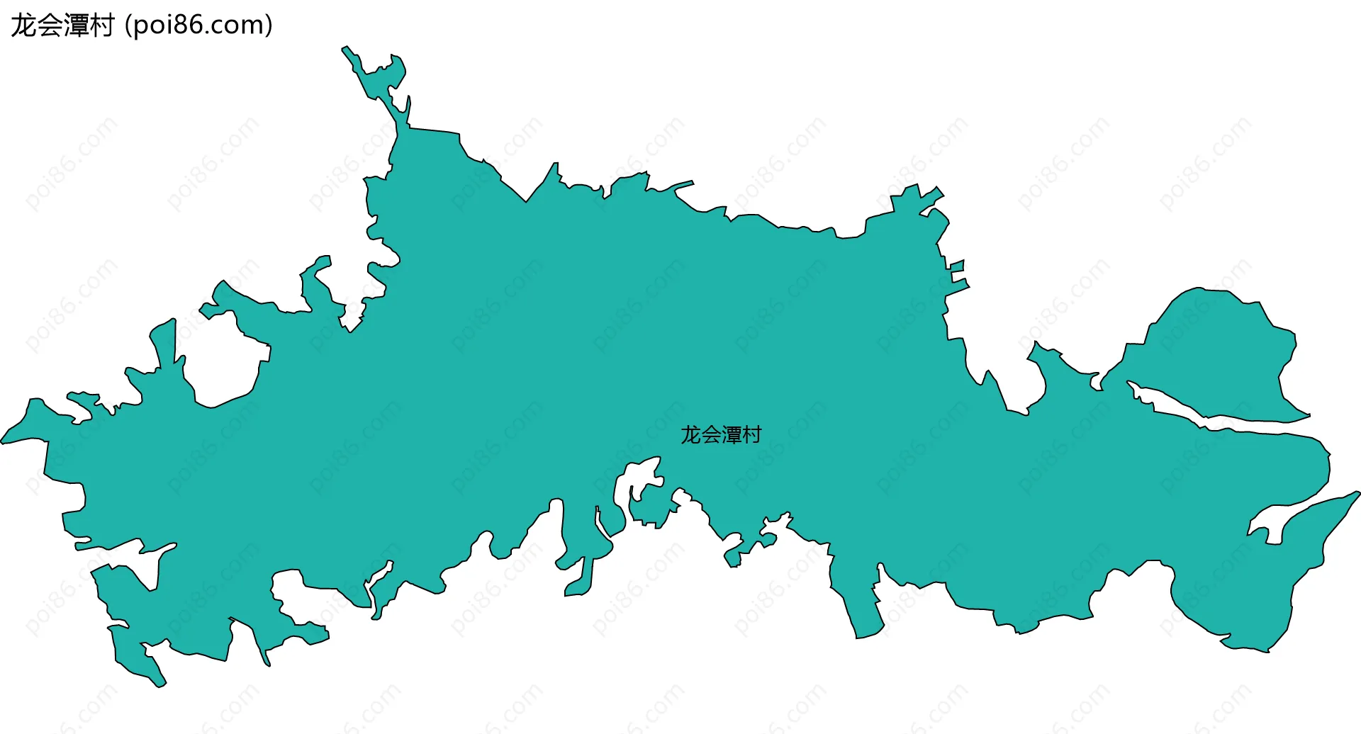 龙会潭村边界地图