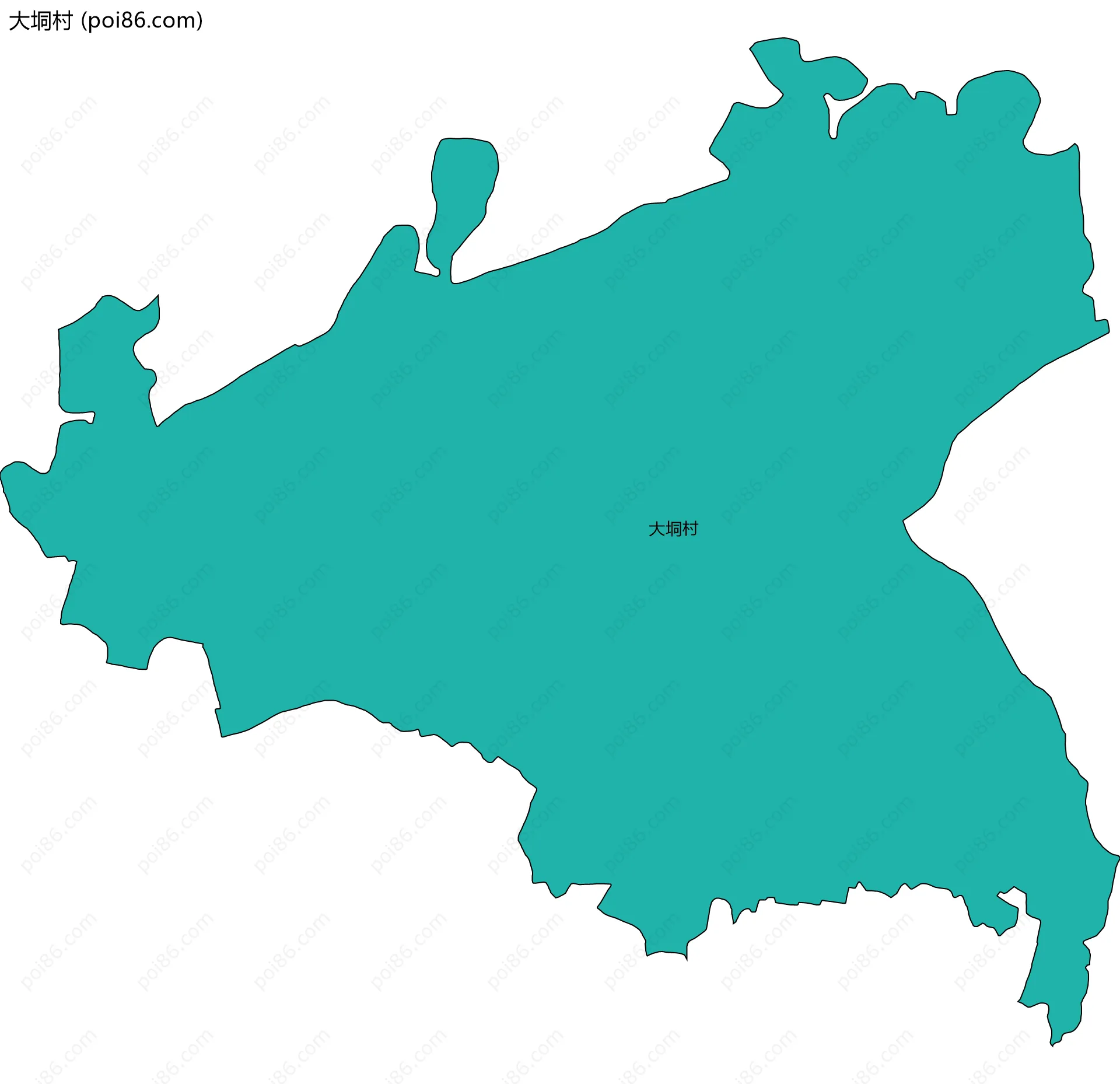 大垌村边界地图