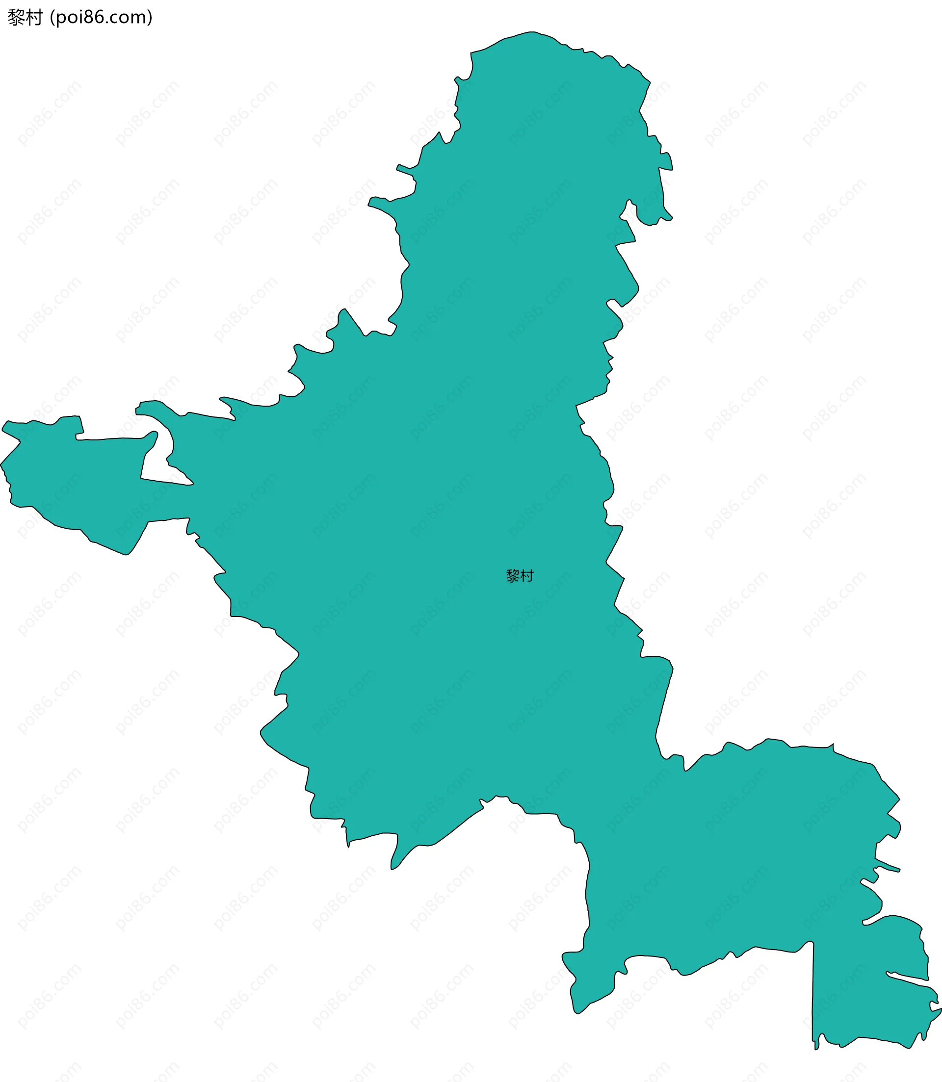 黎村边界地图