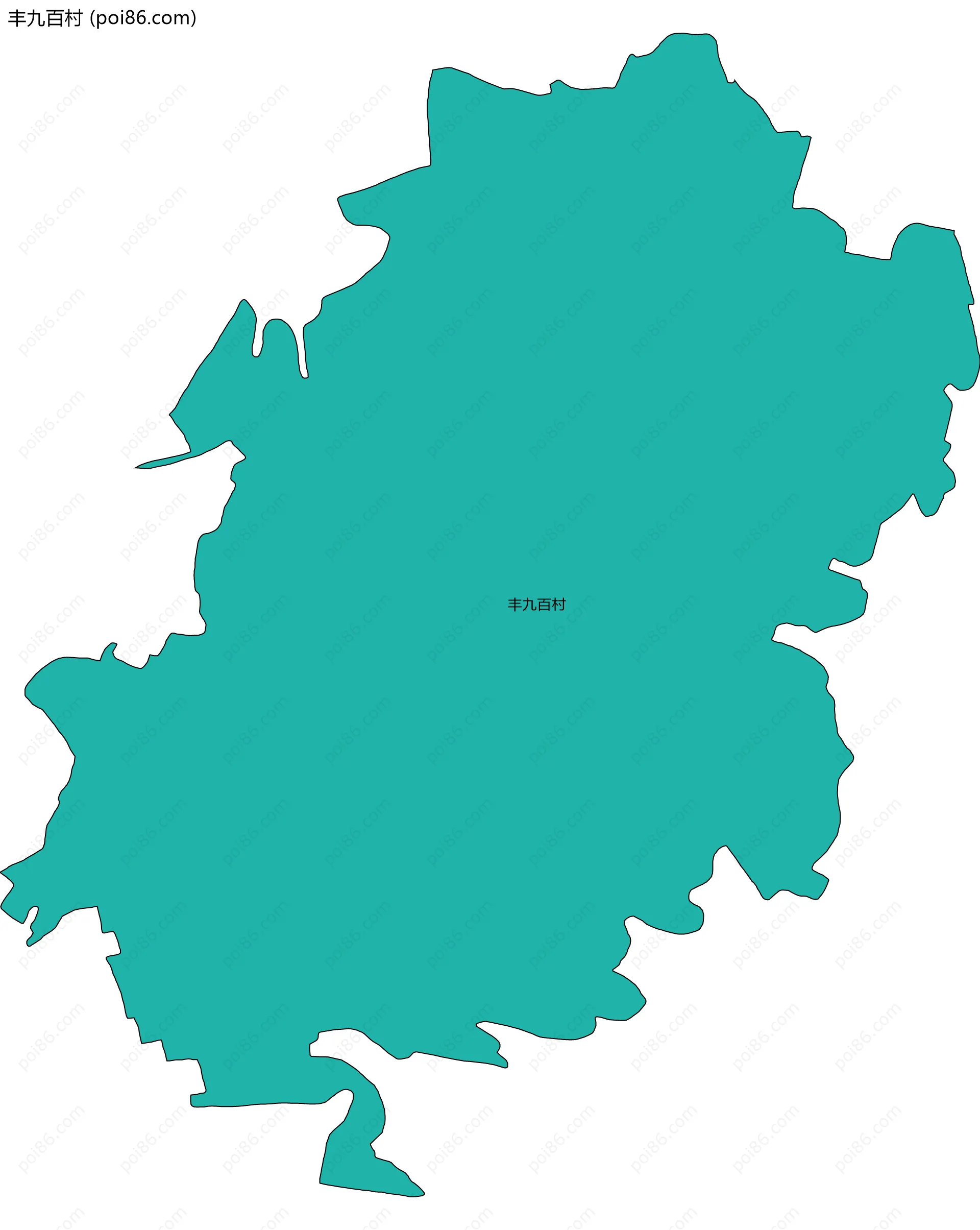 丰九百村边界地图