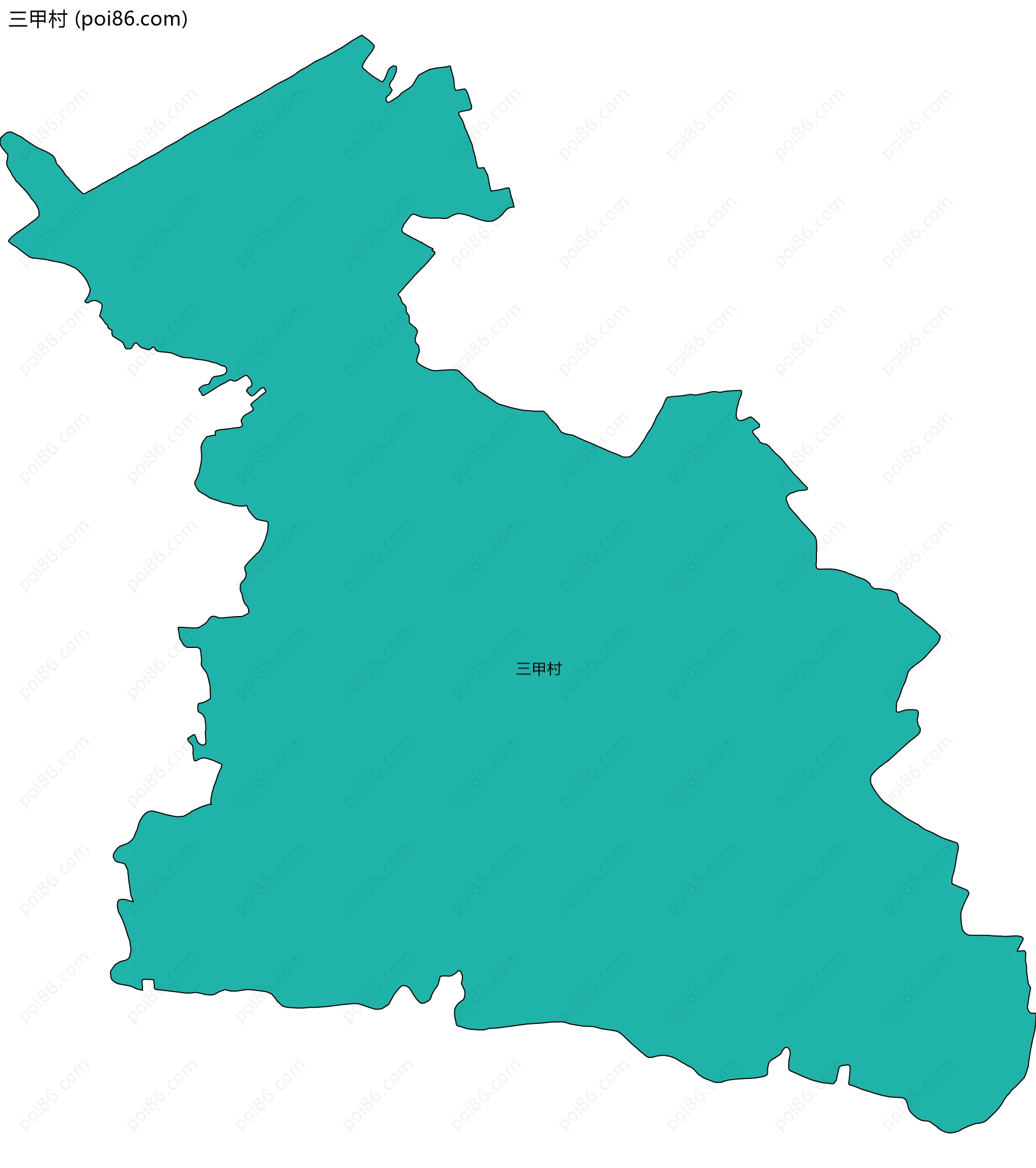 三甲村边界地图