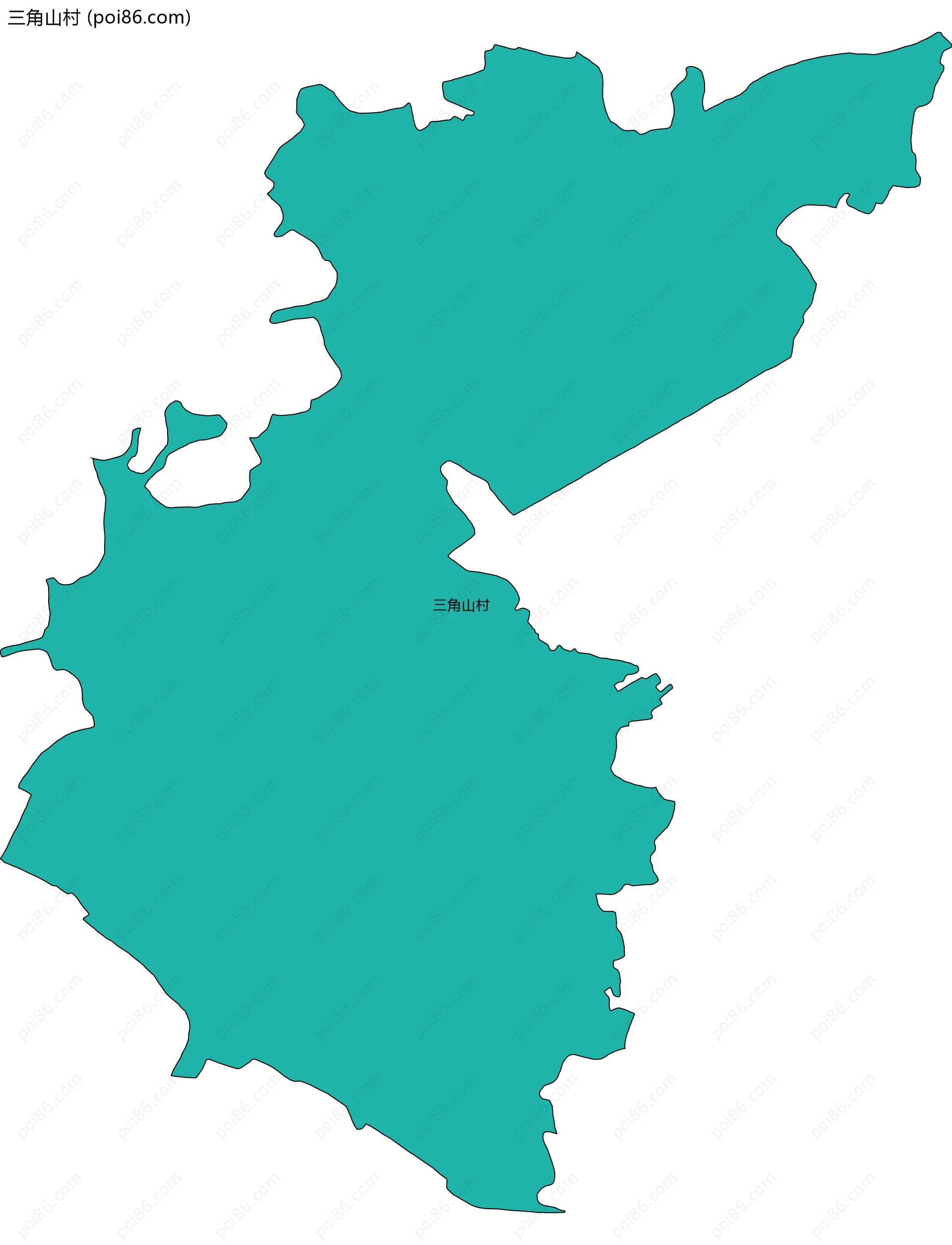 三角山村边界地图