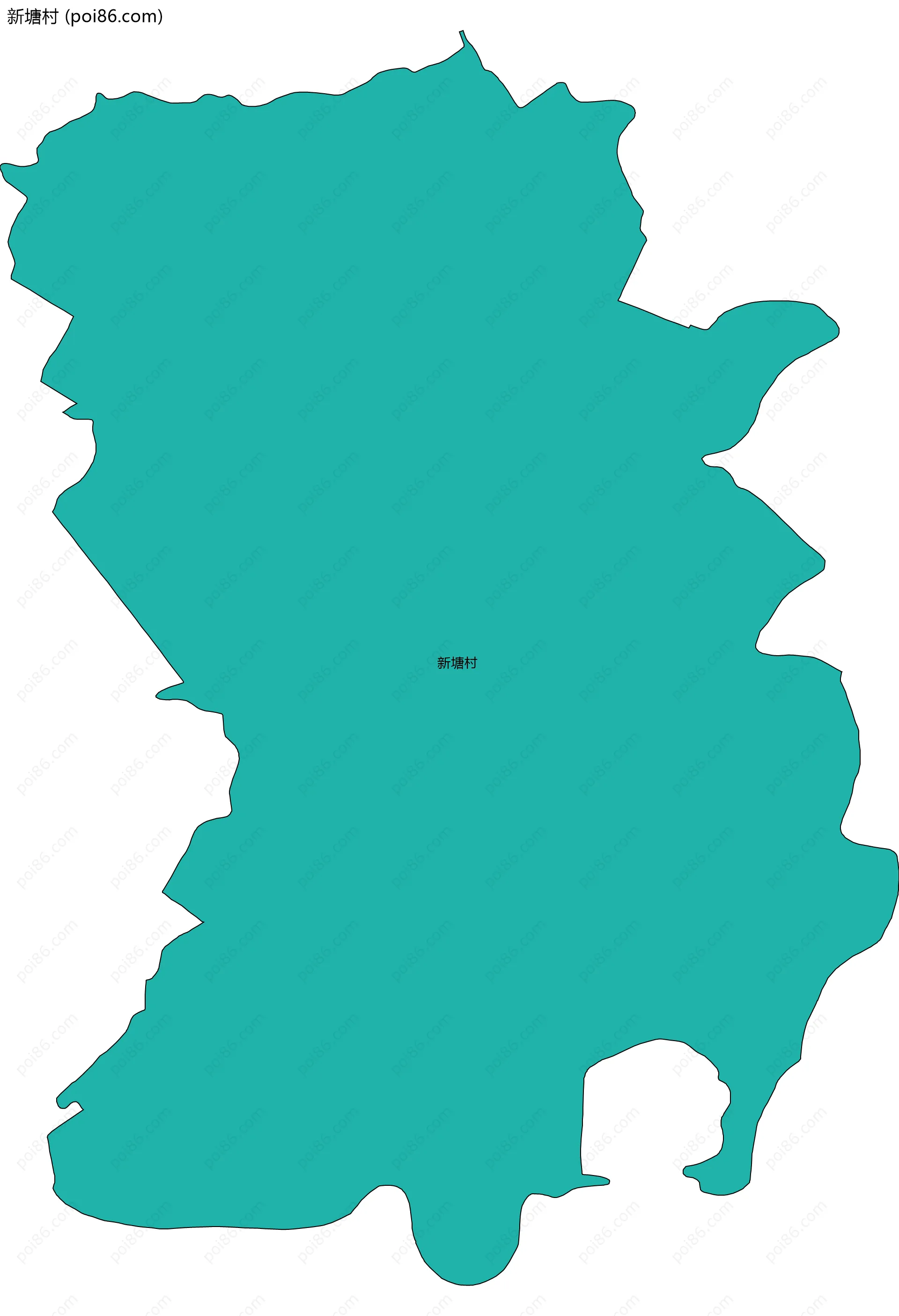 新塘村边界地图