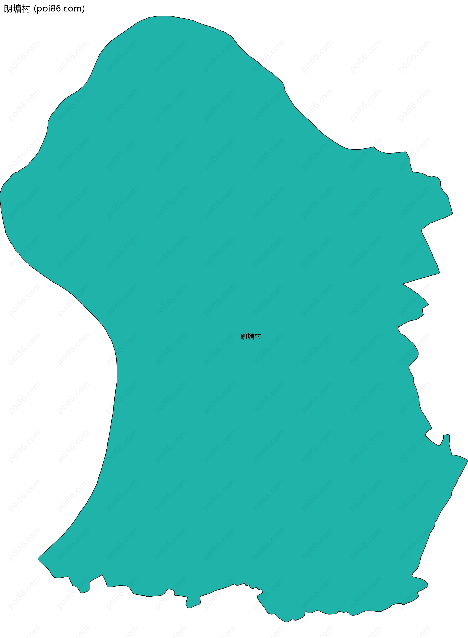 朗塘村边界地图