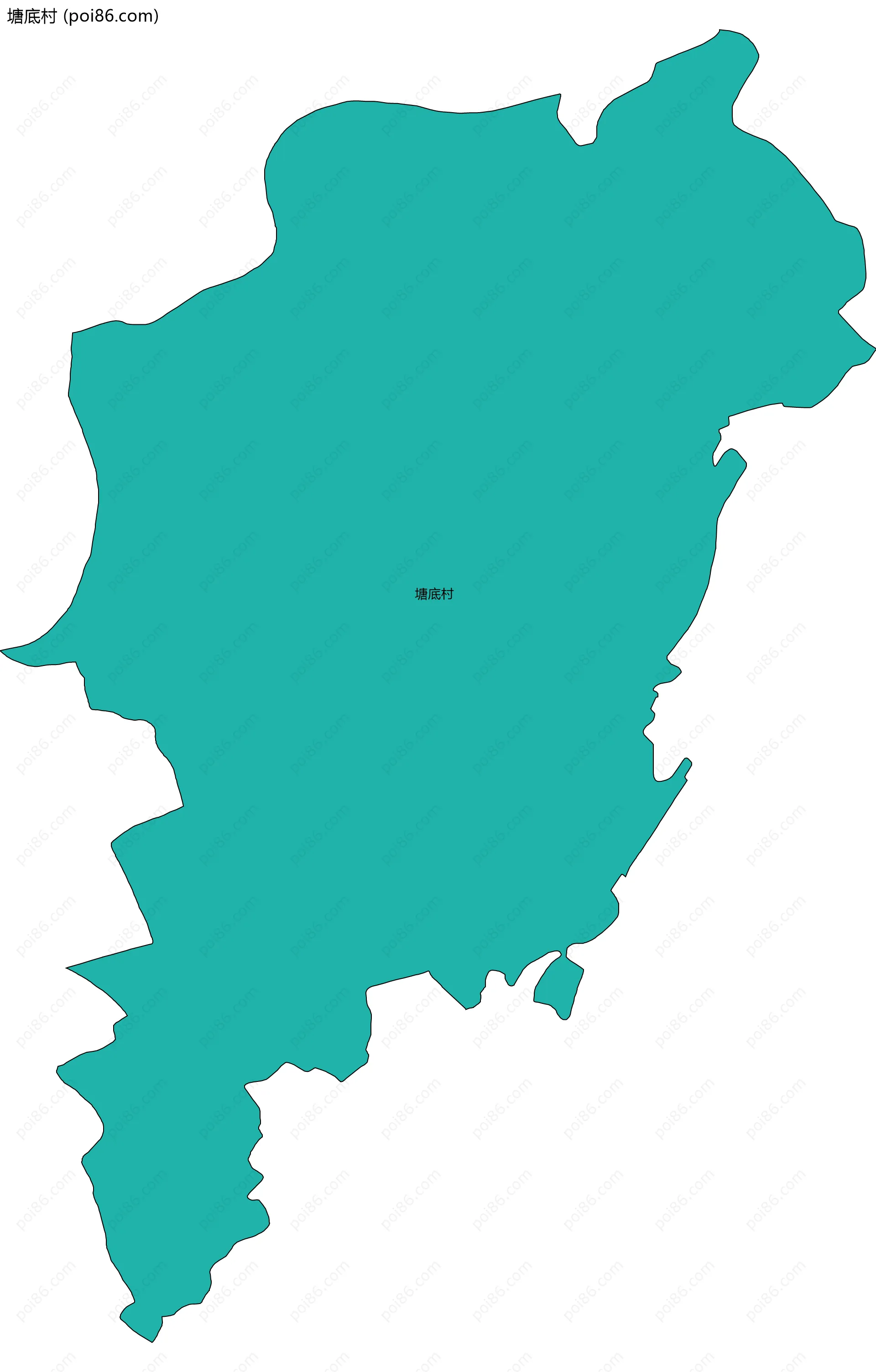 塘底村边界地图