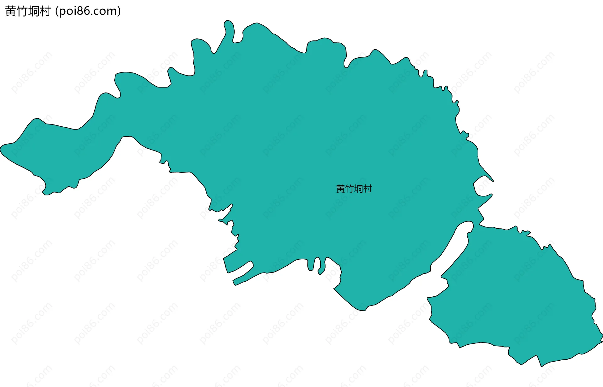 黄竹垌村边界地图