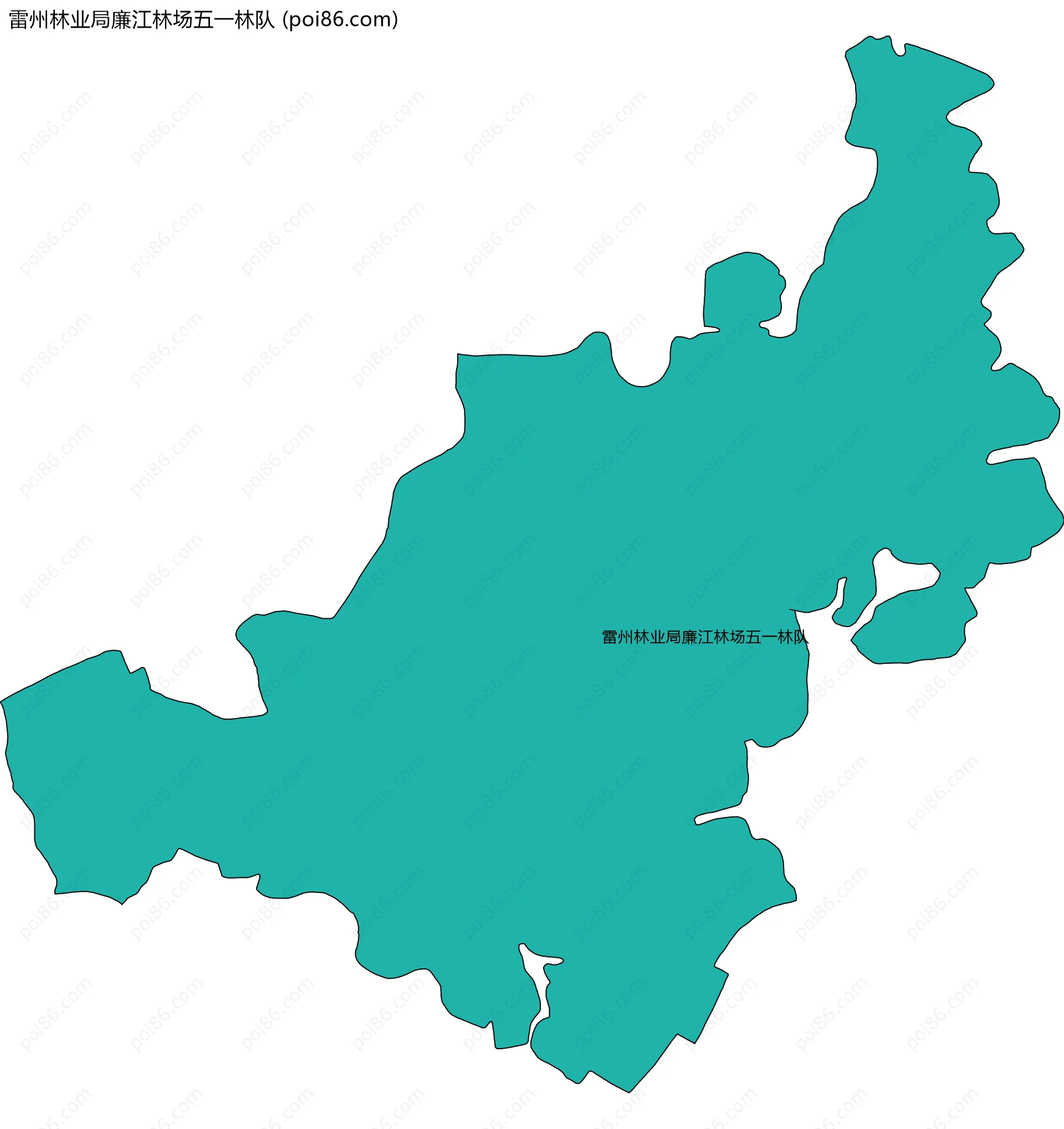 雷州林业局廉江林场五一林队边界地图