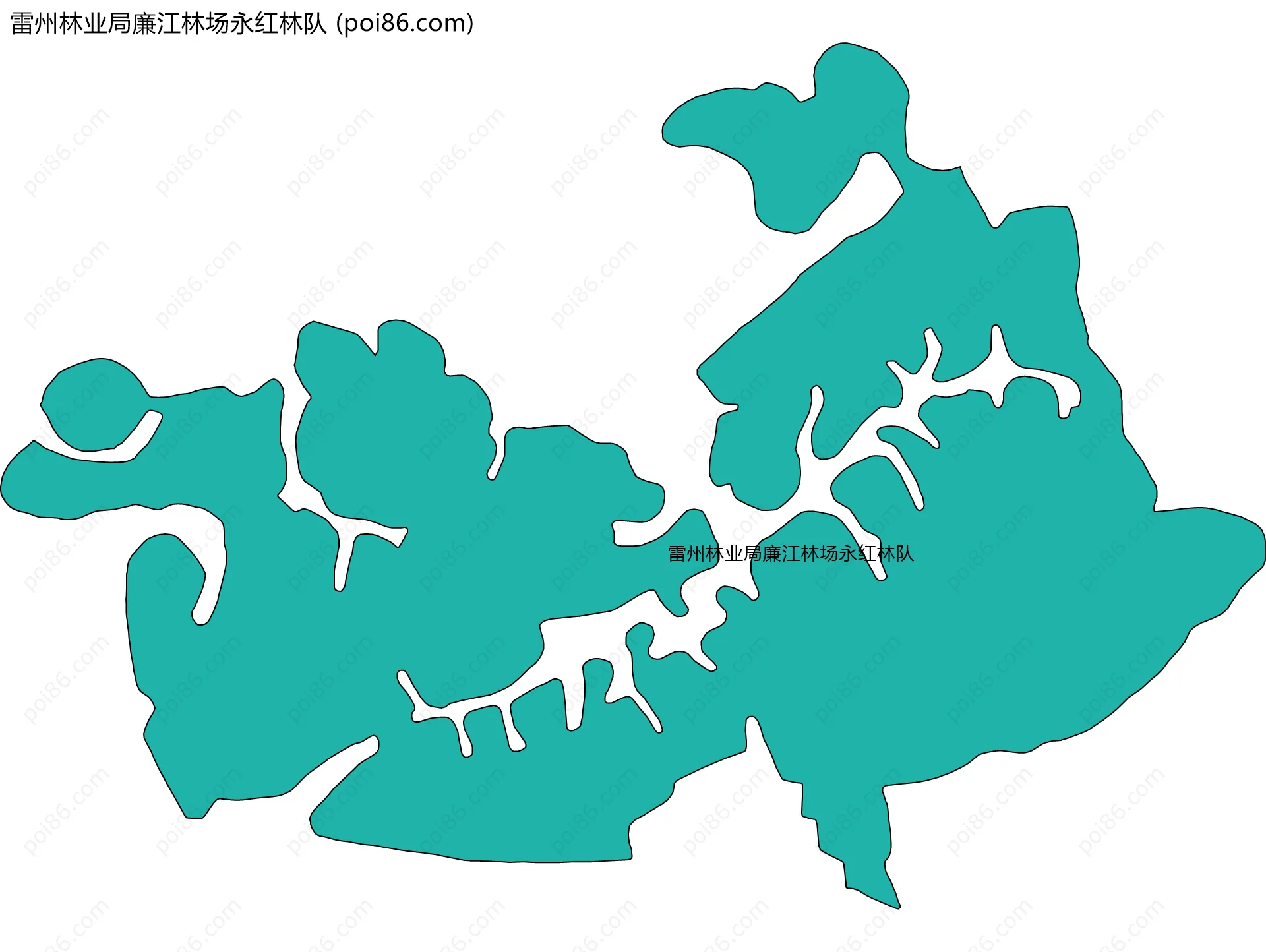 雷州林业局廉江林场永红林队边界地图