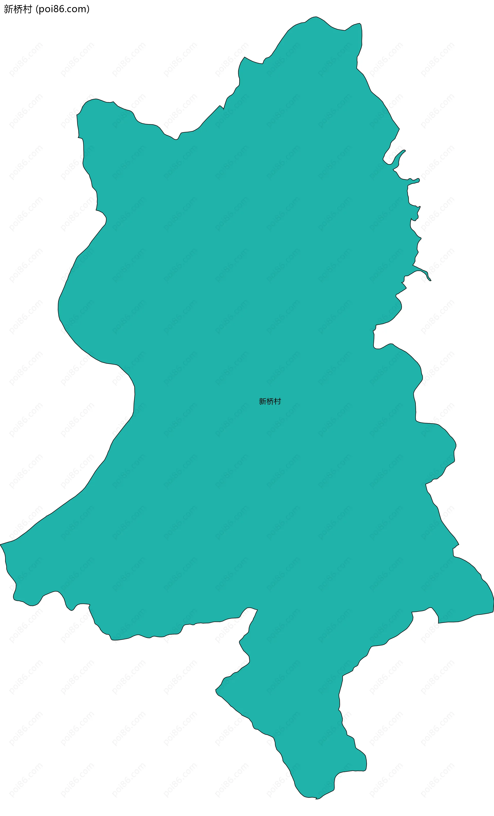 新桥村边界地图