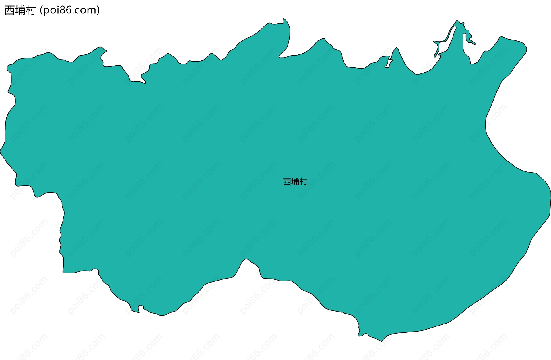 西埔村边界地图