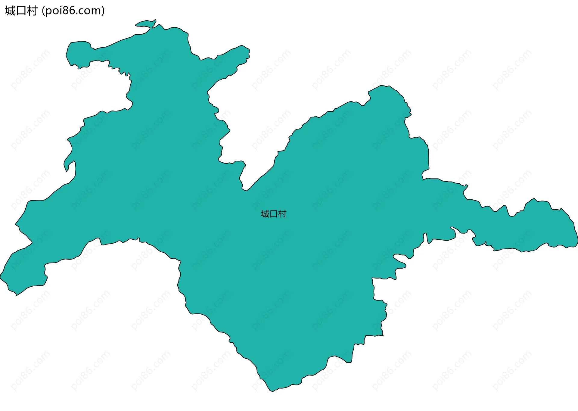 城口村边界地图