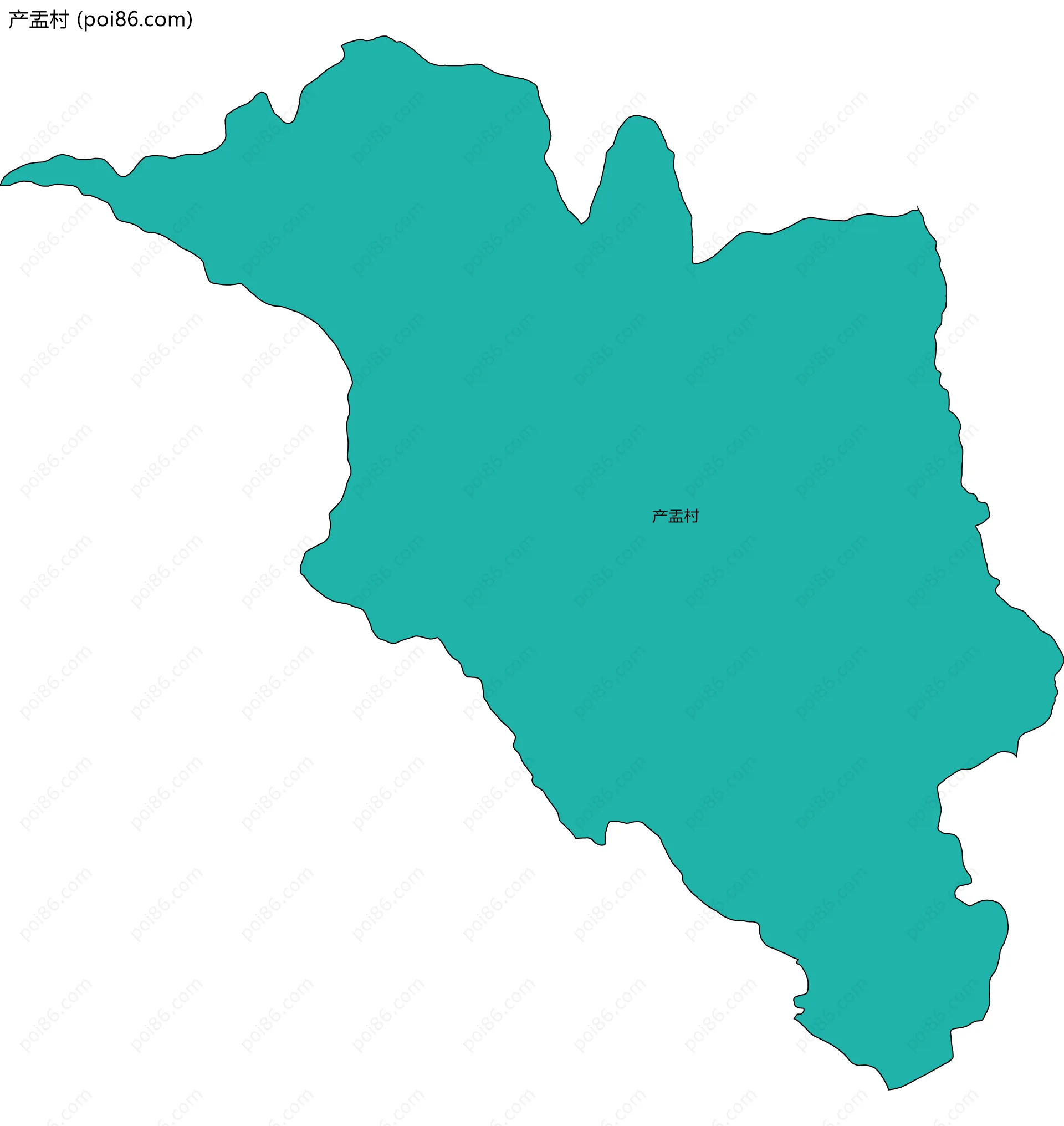 产盂村边界地图