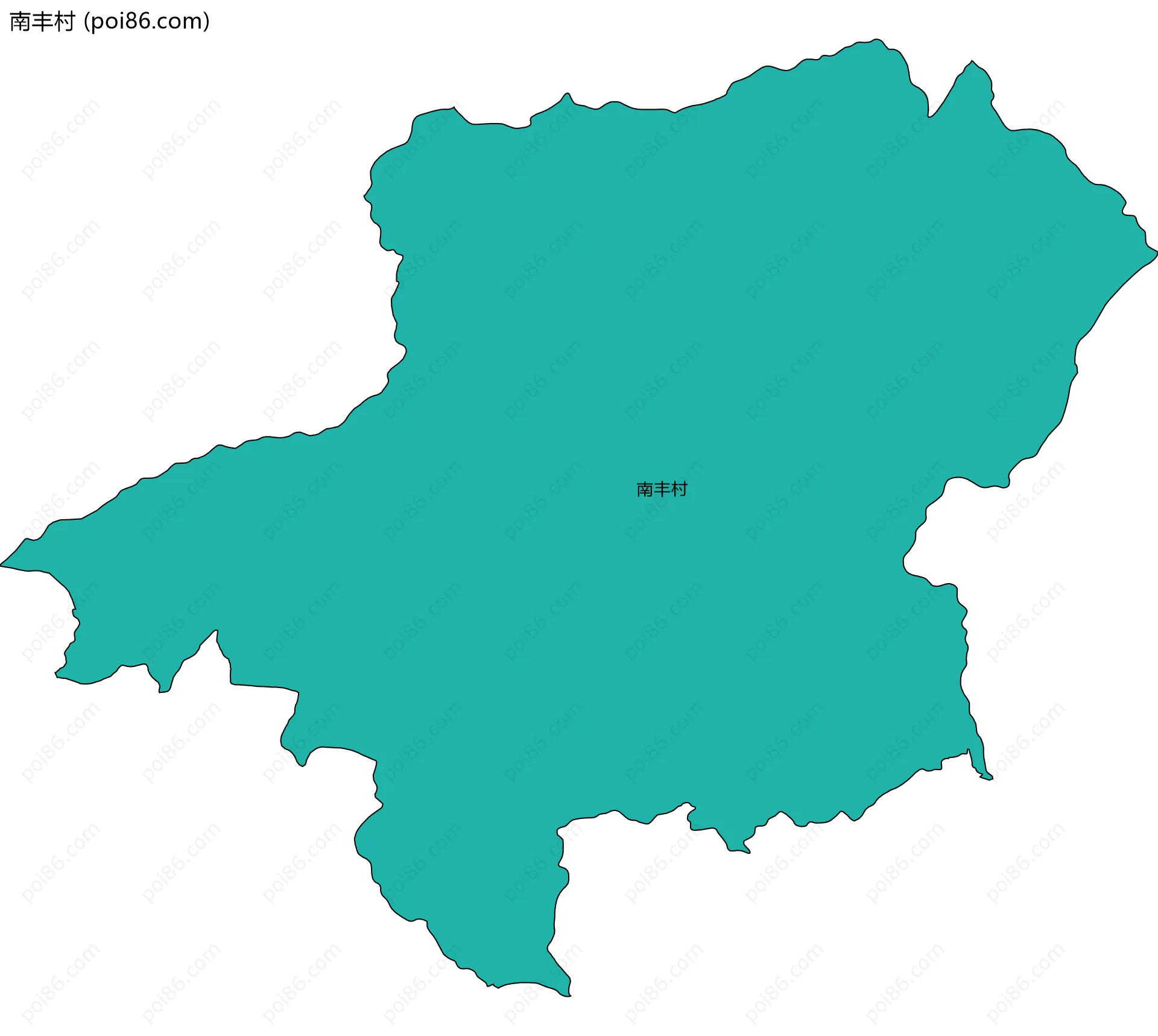 南丰村边界地图