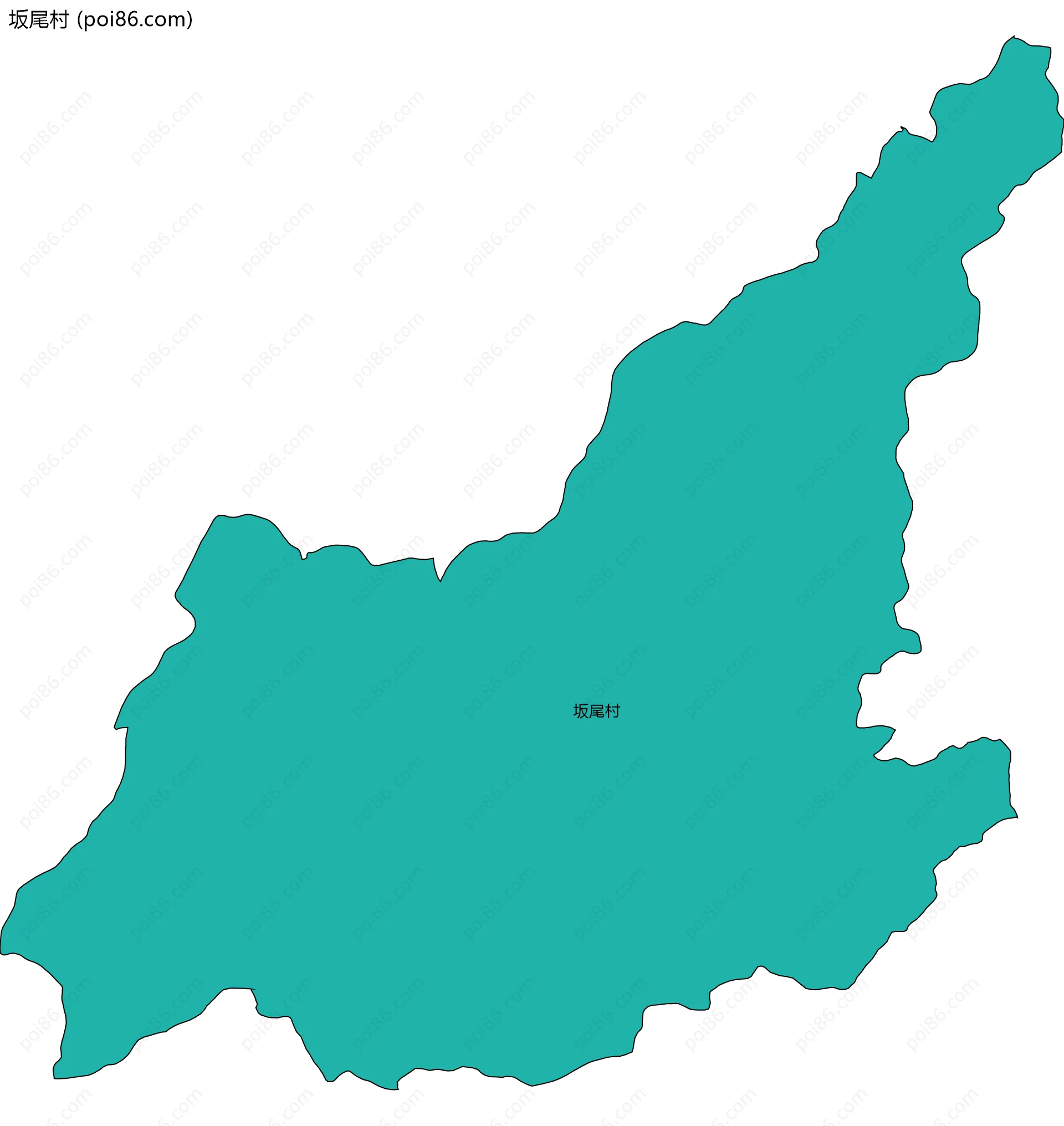 坂尾村边界地图