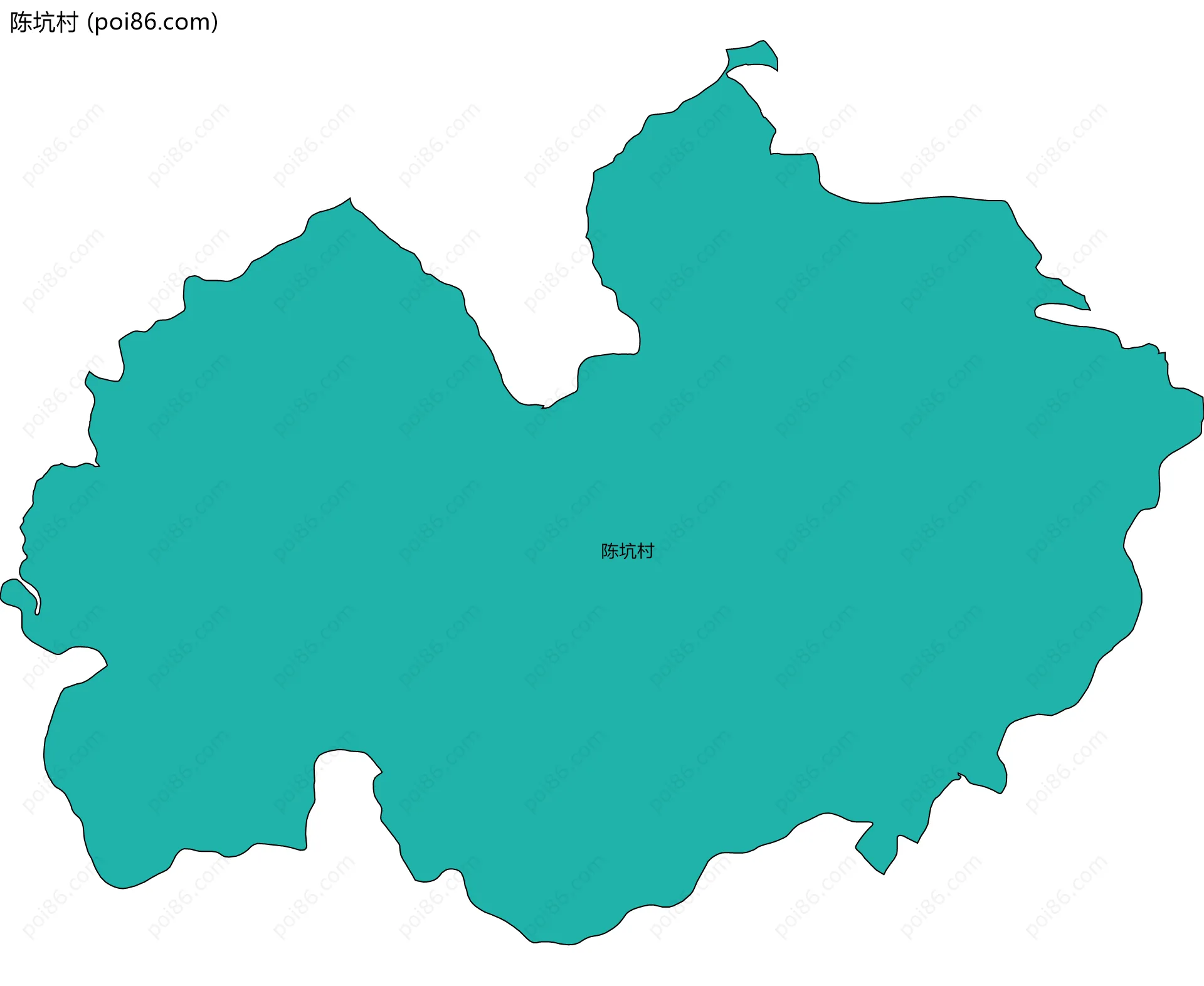 陈坑村边界地图