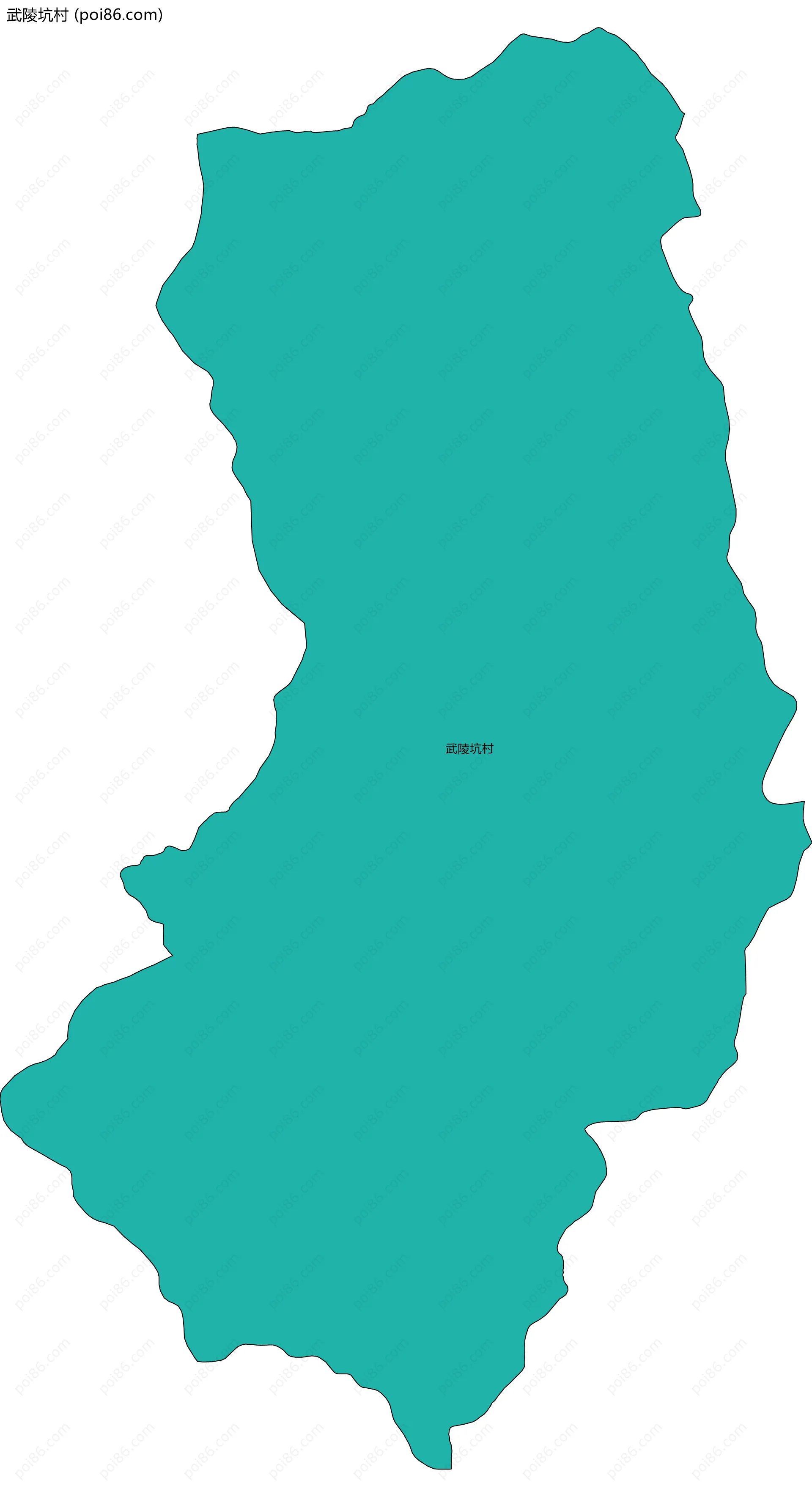 武陵坑村边界地图