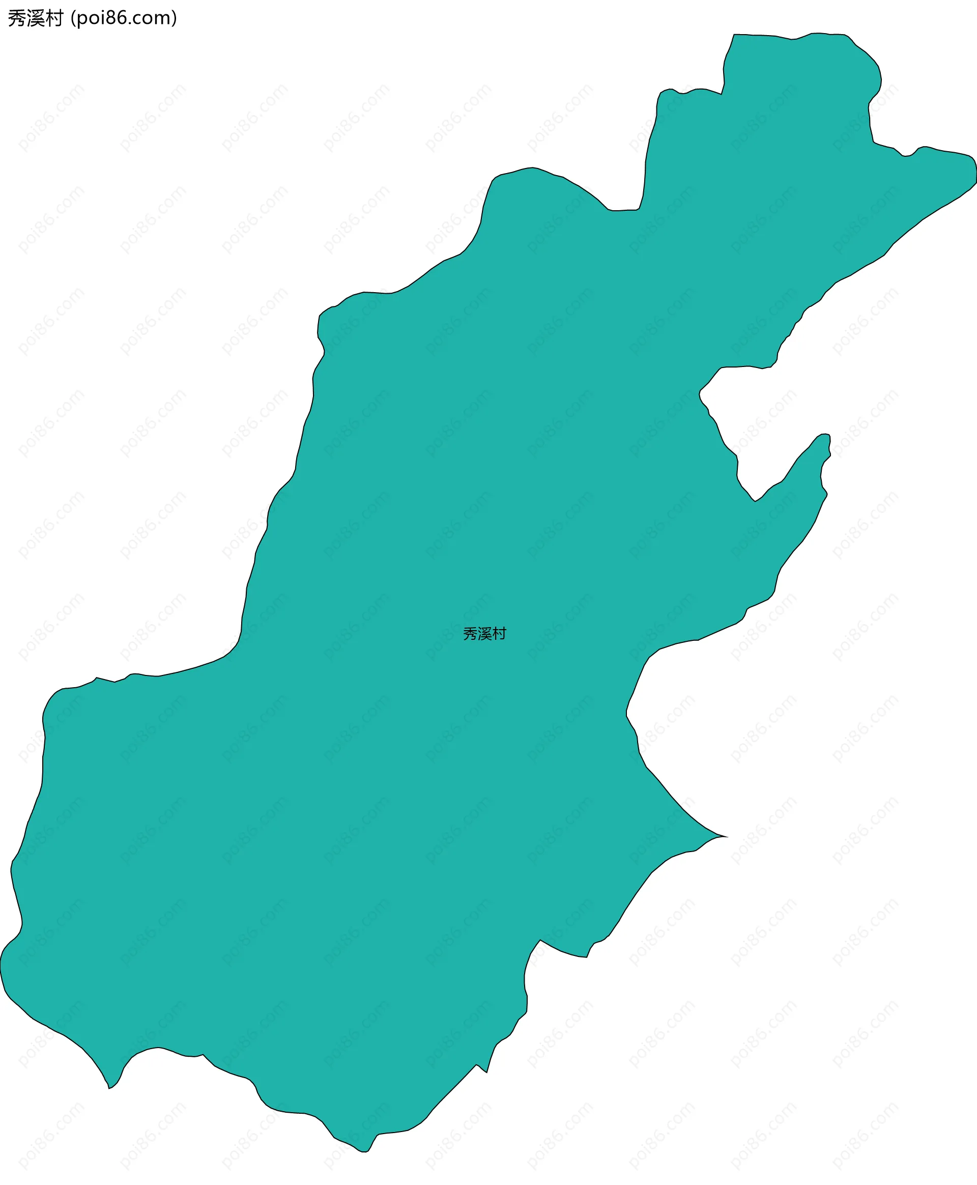 秀溪村边界地图