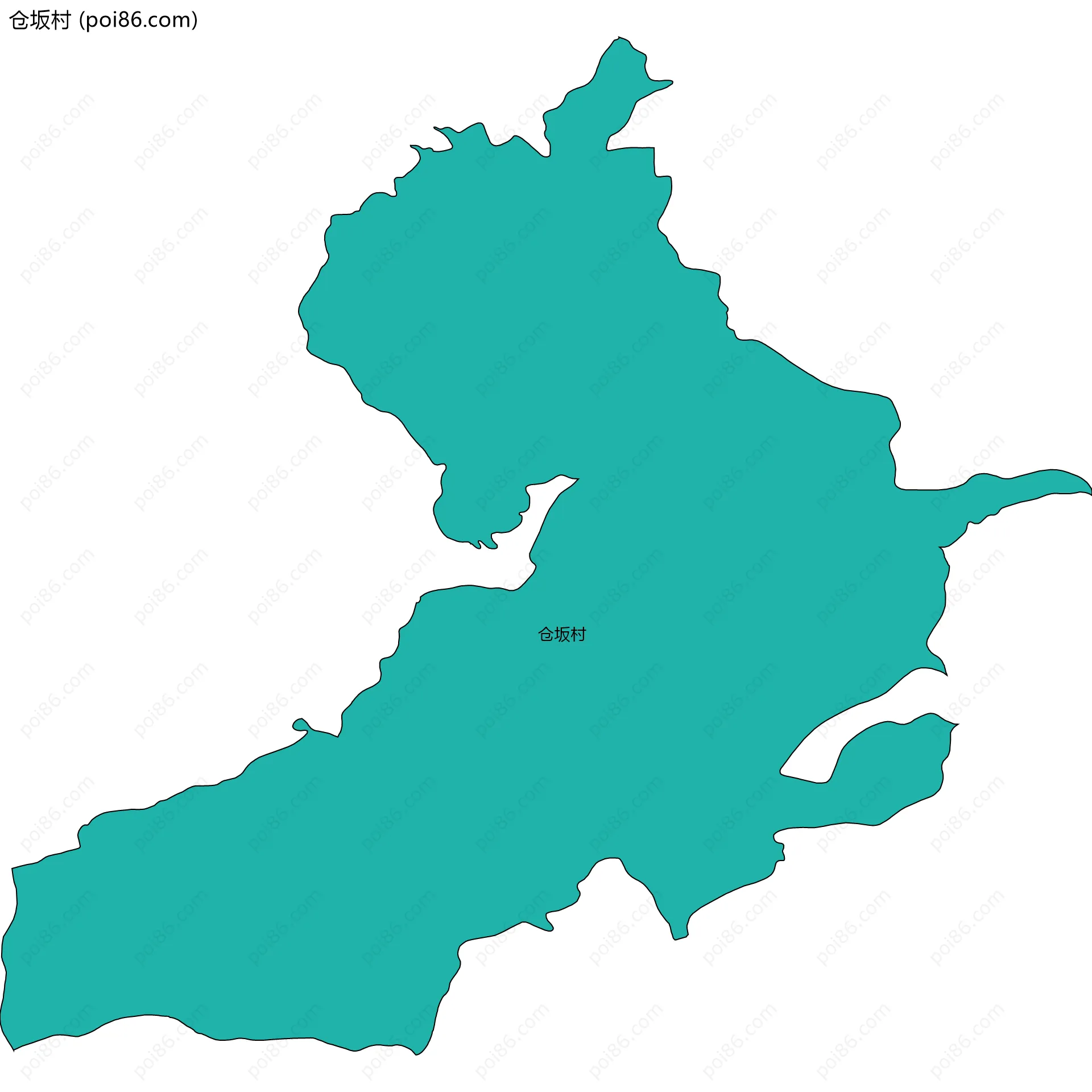 仓坂村边界地图