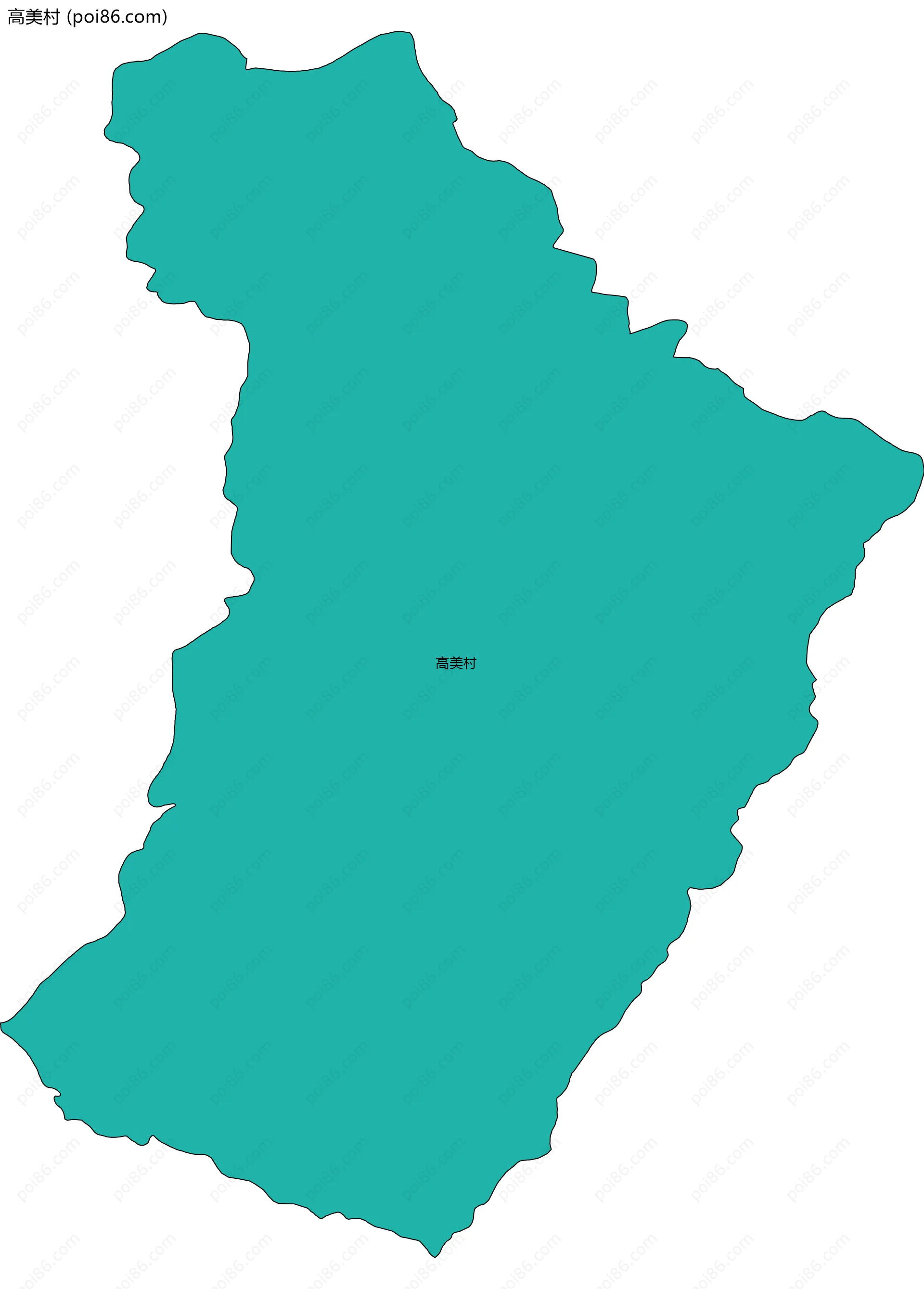 高美村边界地图