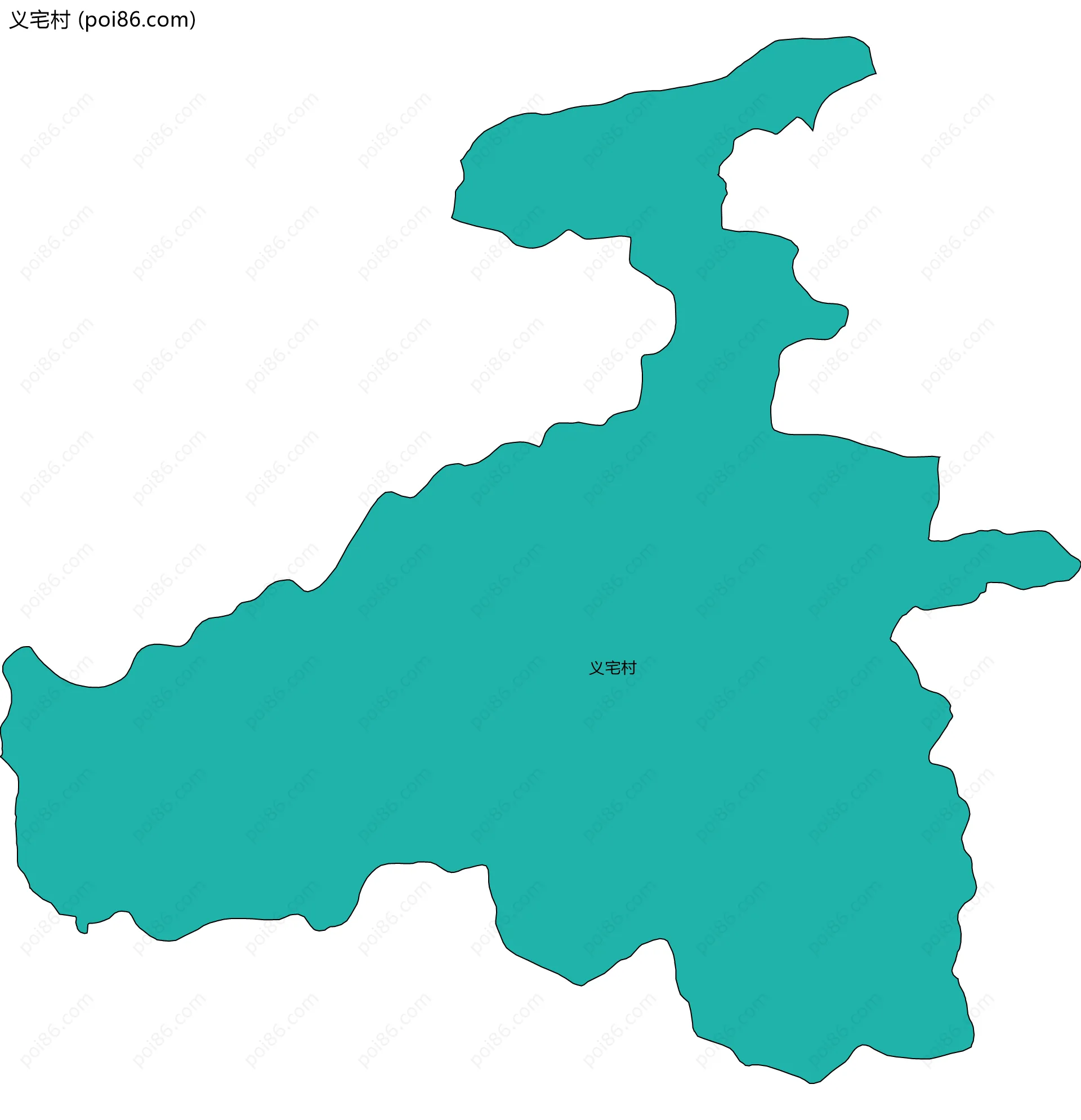 义宅村边界地图