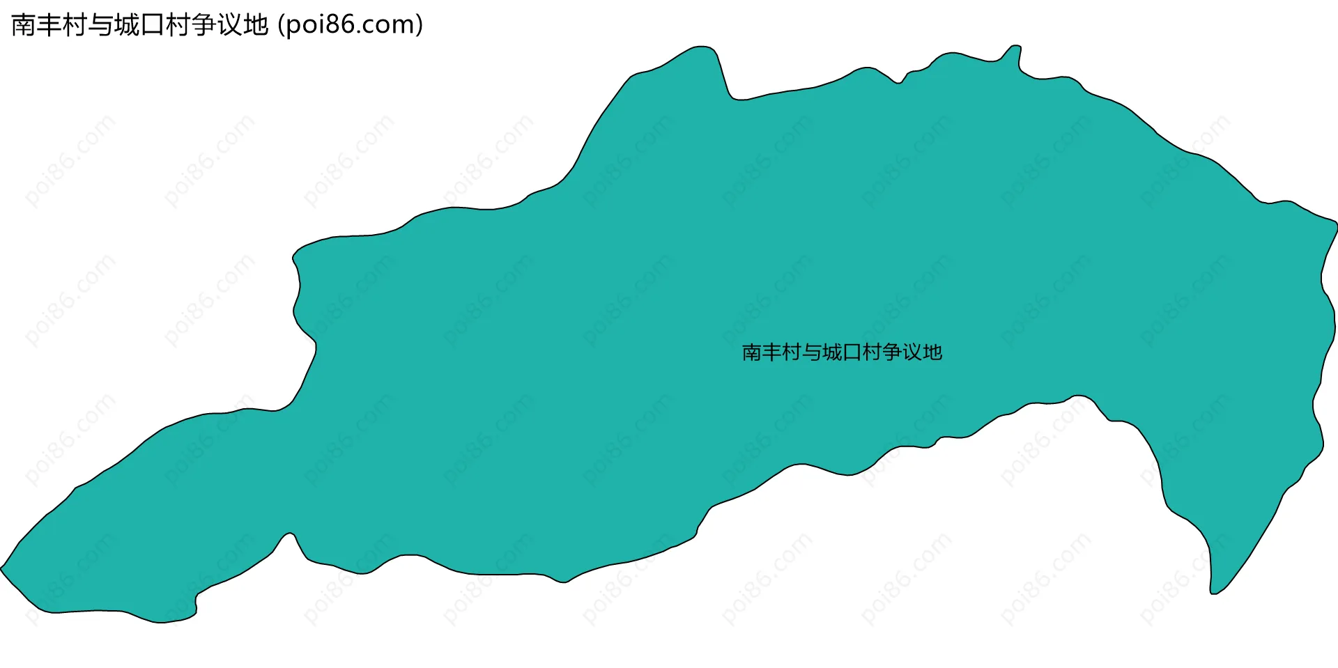 南丰村与城口村争议地边界地图
