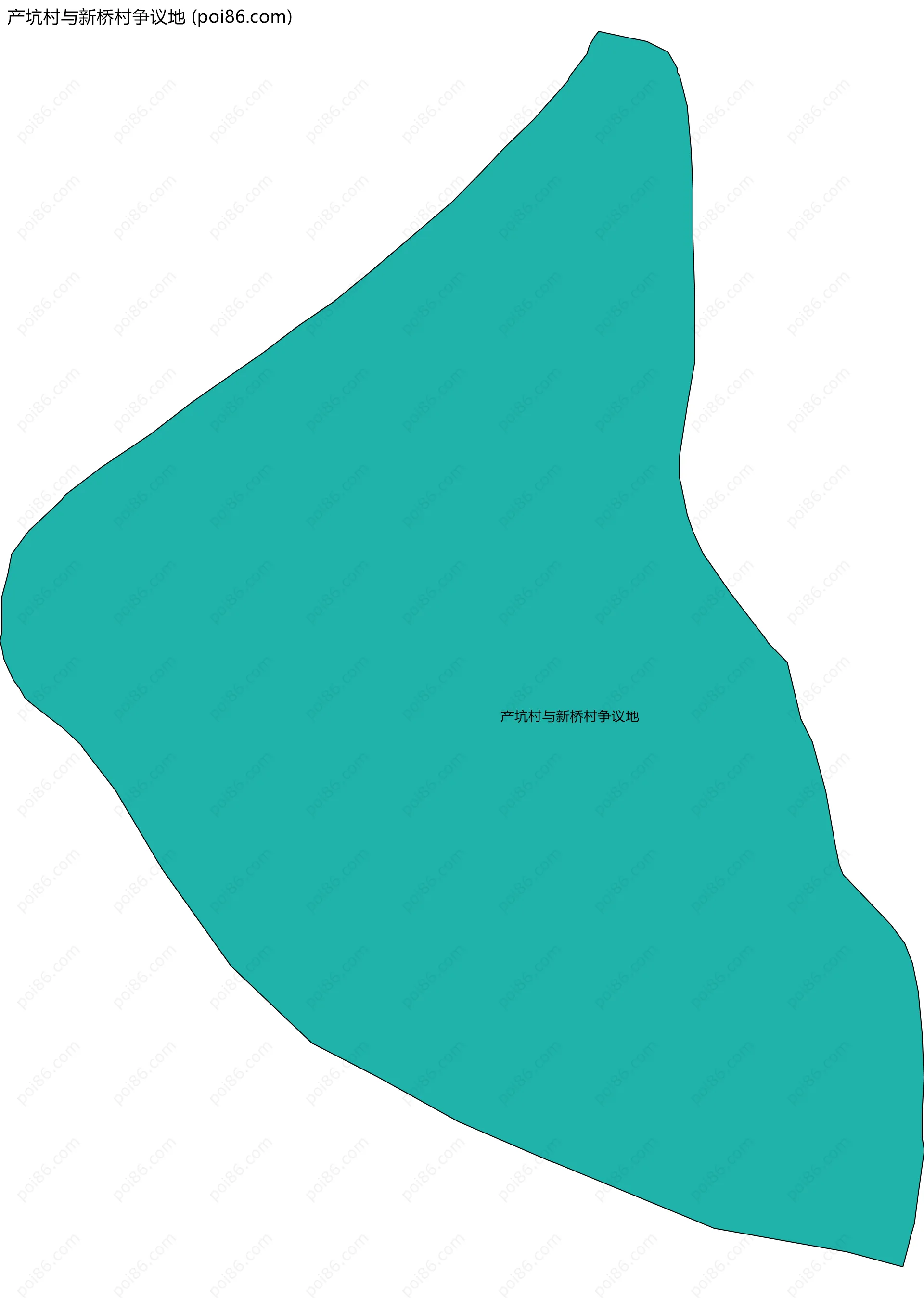 产坑村与新桥村争议地边界地图