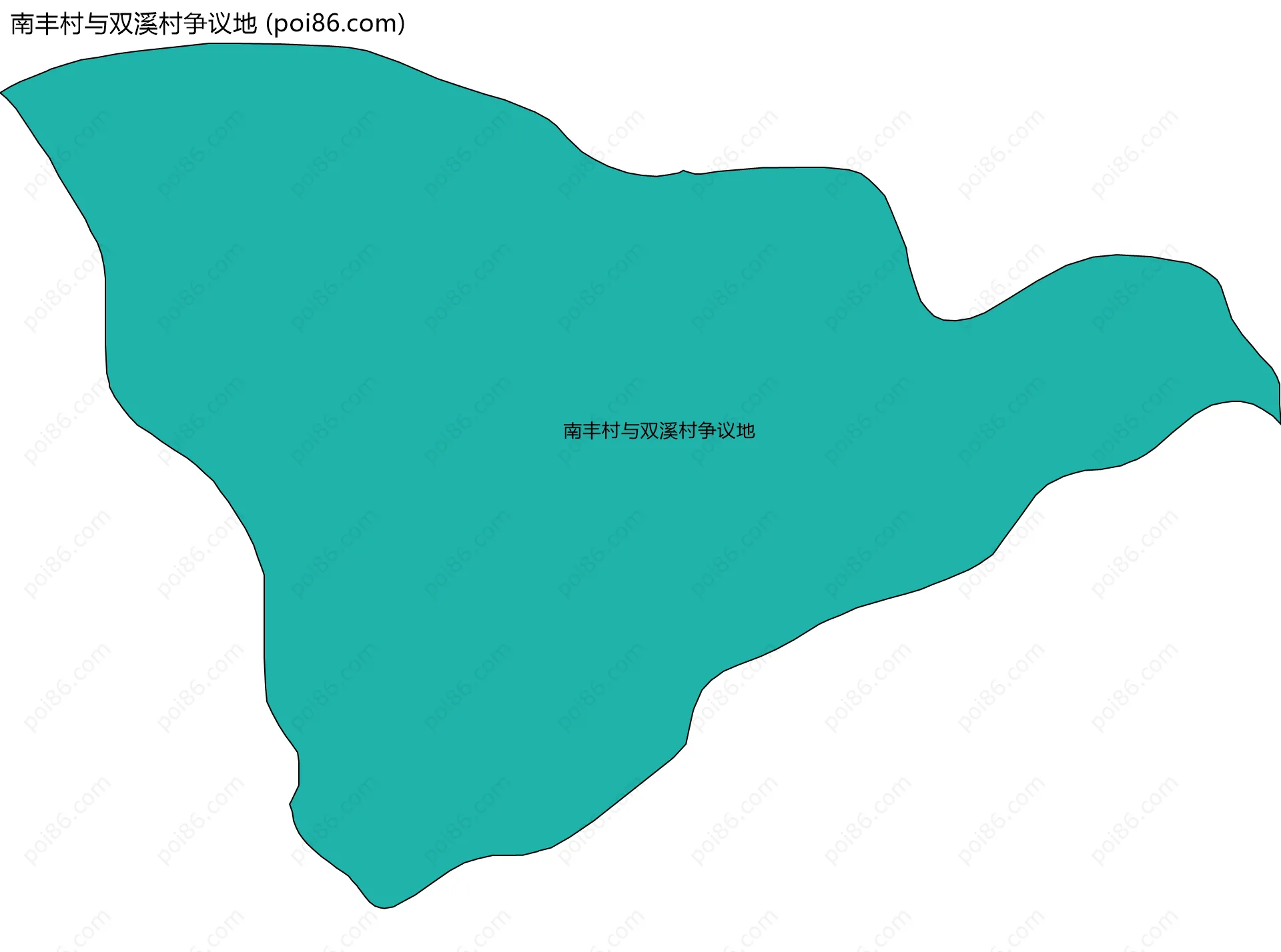 南丰村与双溪村争议地边界地图