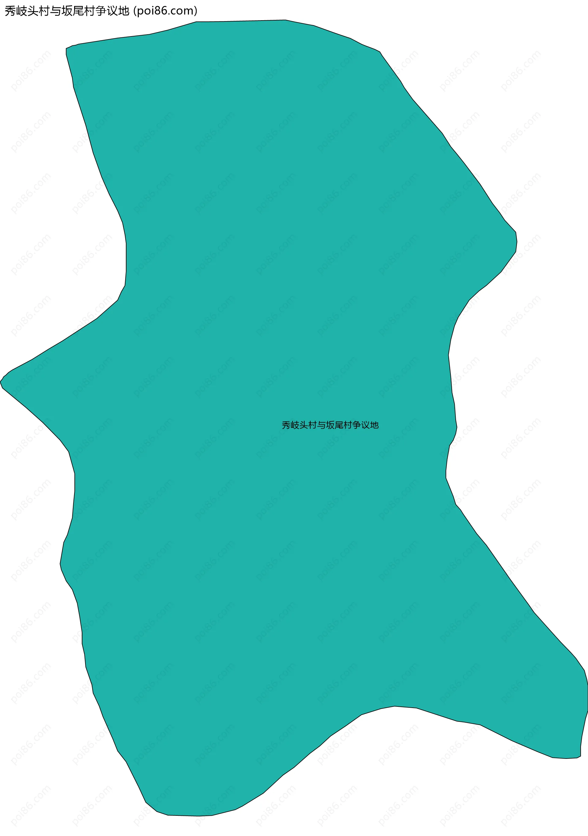 秀岐头村与坂尾村争议地边界地图