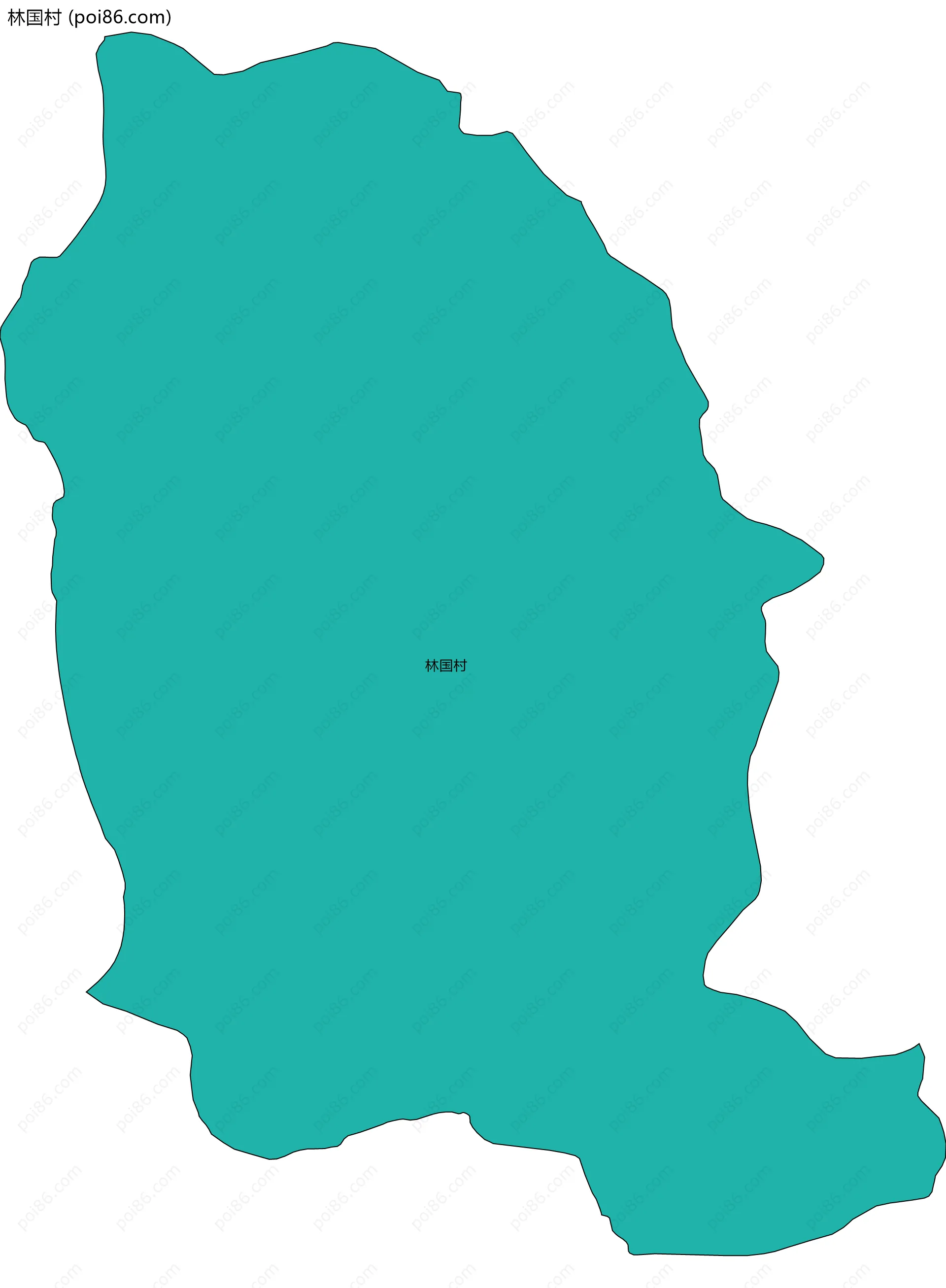 林国村边界地图