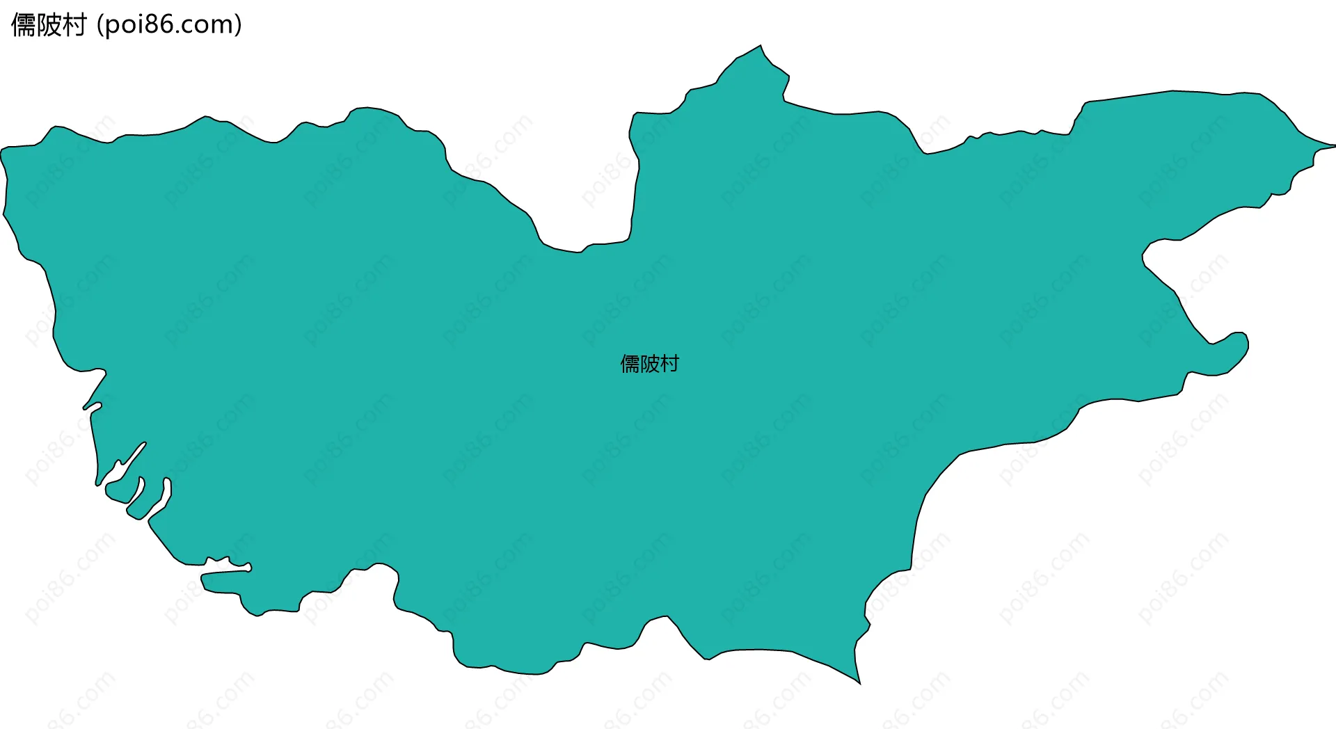 儒陂村边界地图