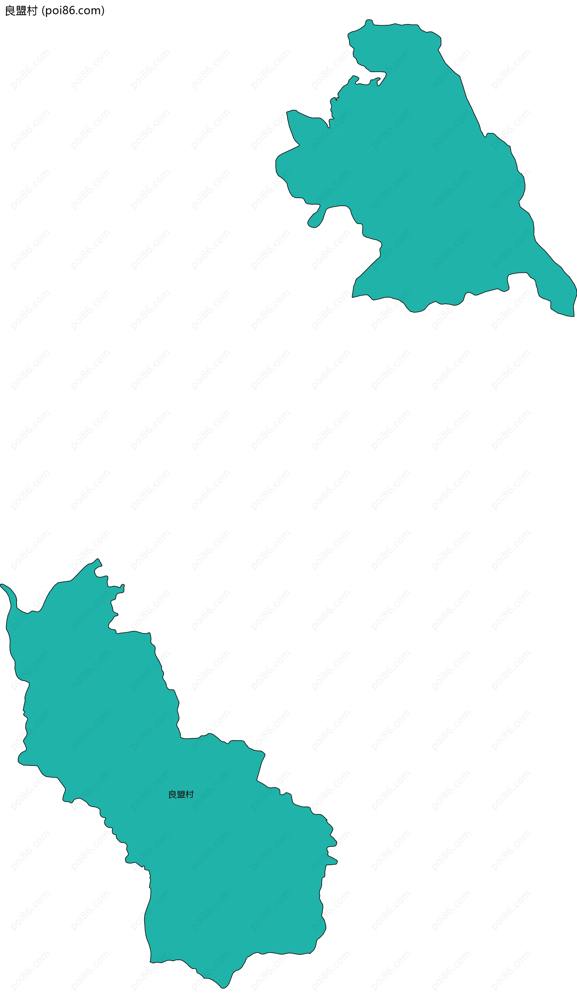 良盟村边界地图