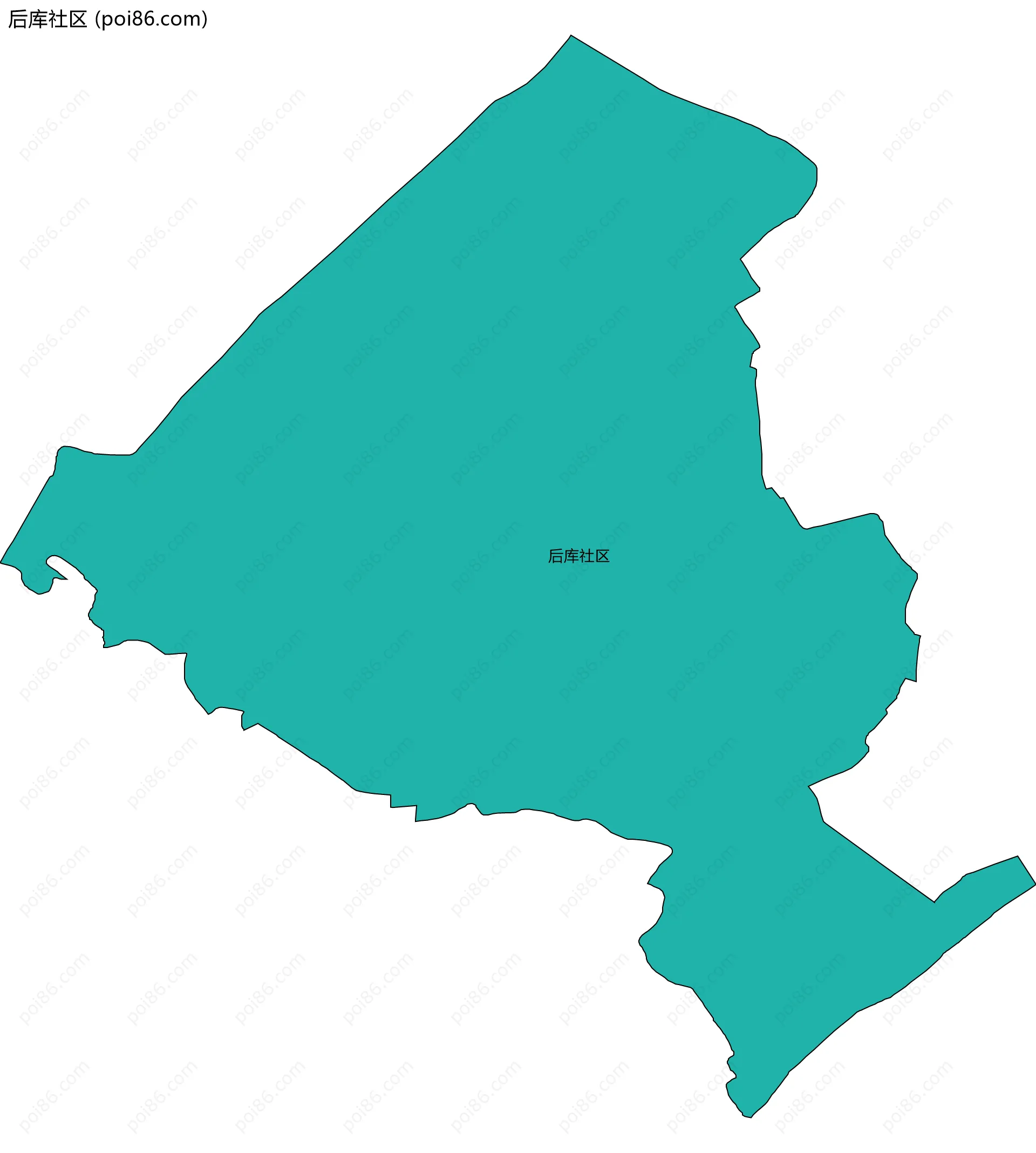 后库社区边界地图