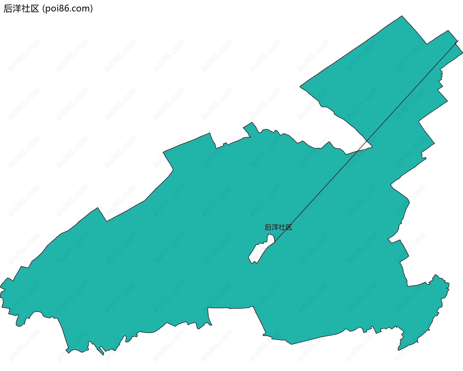 后洋社区边界地图